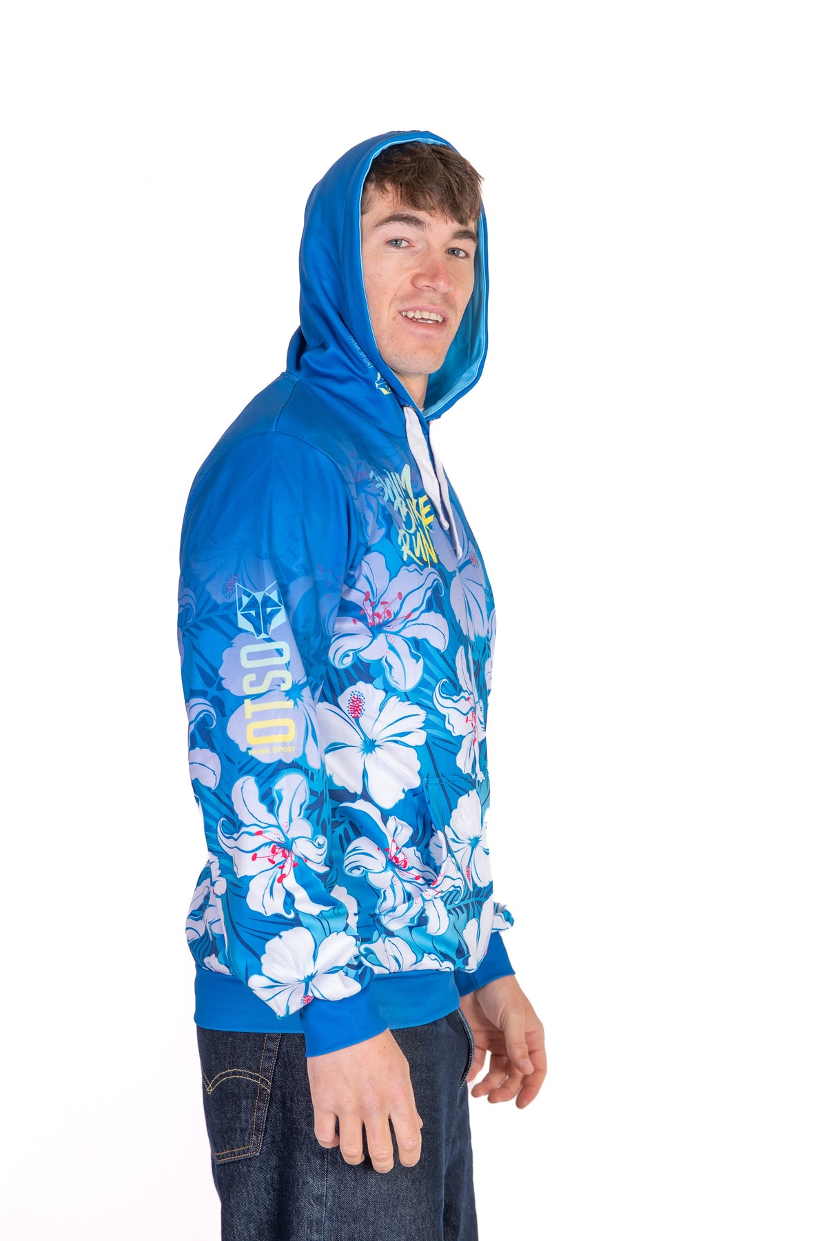 OTSO Hoodie - Swim Bike Run Flower – Produktansicht 6