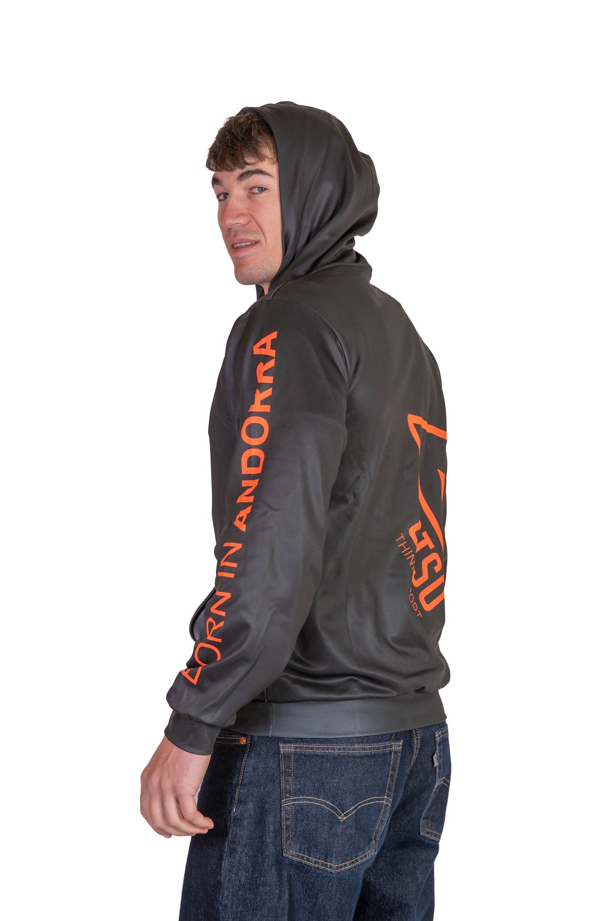 OTSO Hoodie - Black & Fluo Orange Otso – Produktansicht 6