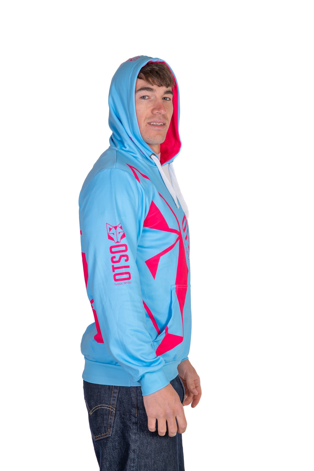 OTSO Hoodie - Light Blue & Pink – Produktansicht 5