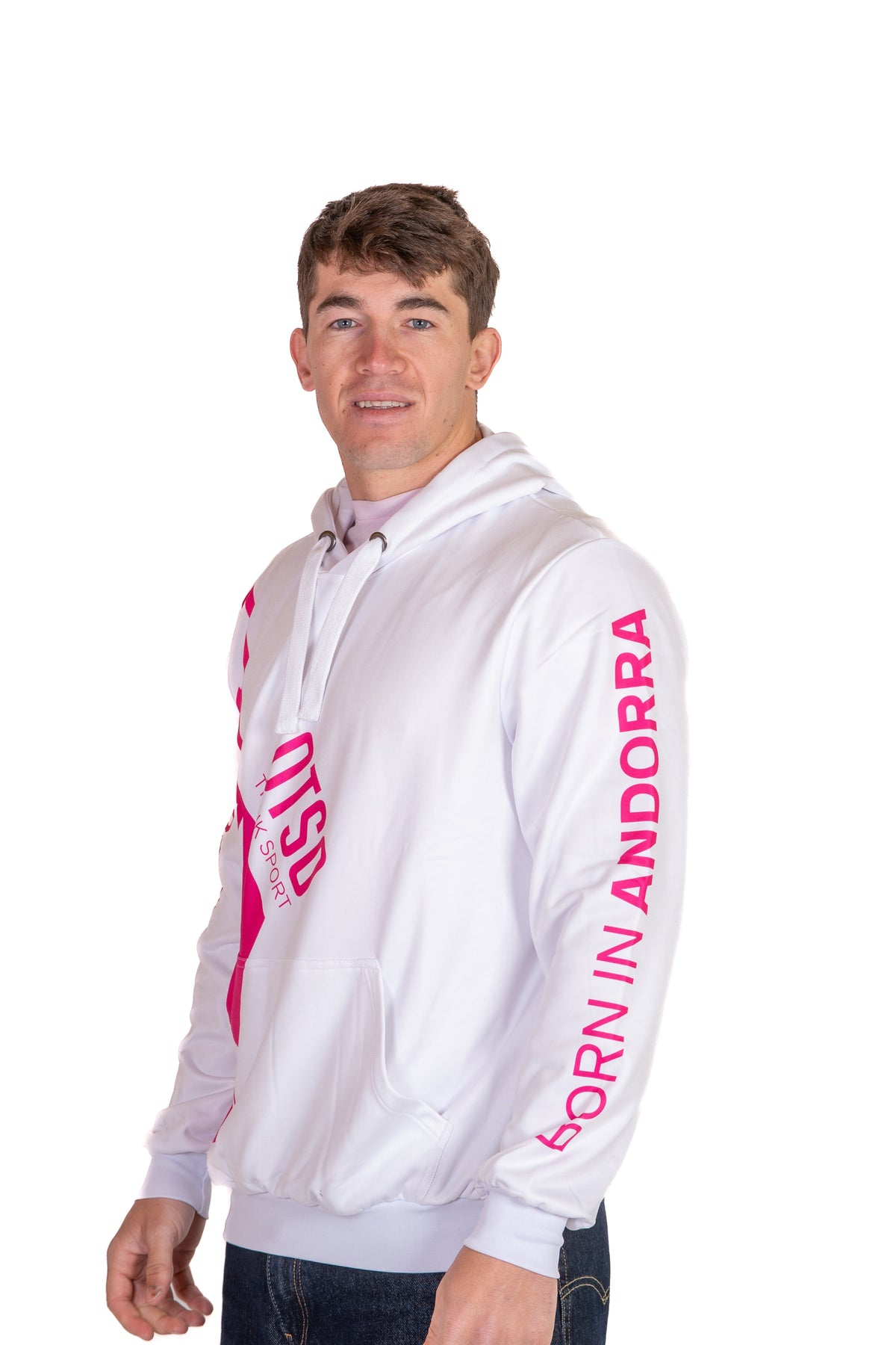 OTSO Hoodie - White & Fluo Pink Otso – Produktansicht 5