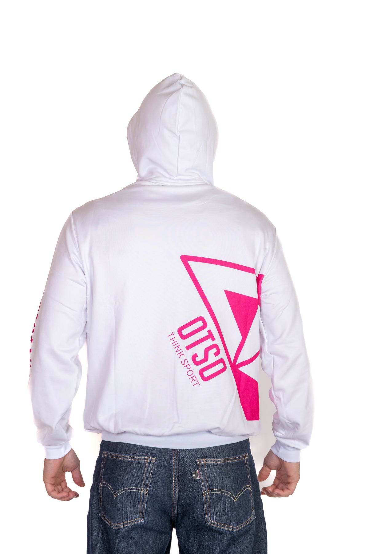 OTSO Hoodie - White & Fluo Pink Otso – Produktansicht 8