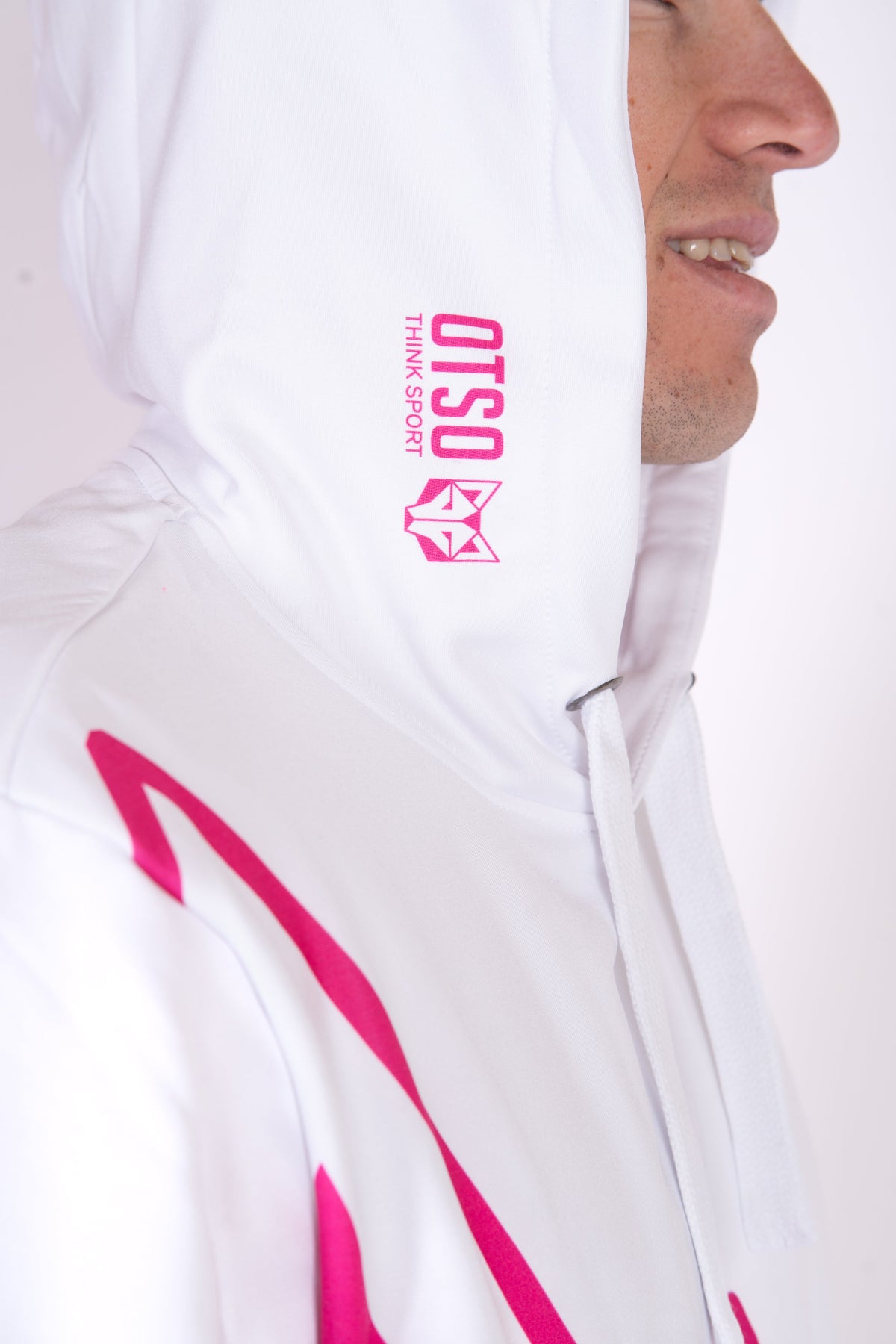 OTSO Hoodie - White & Fluo Pink Otso – Produktansicht 9