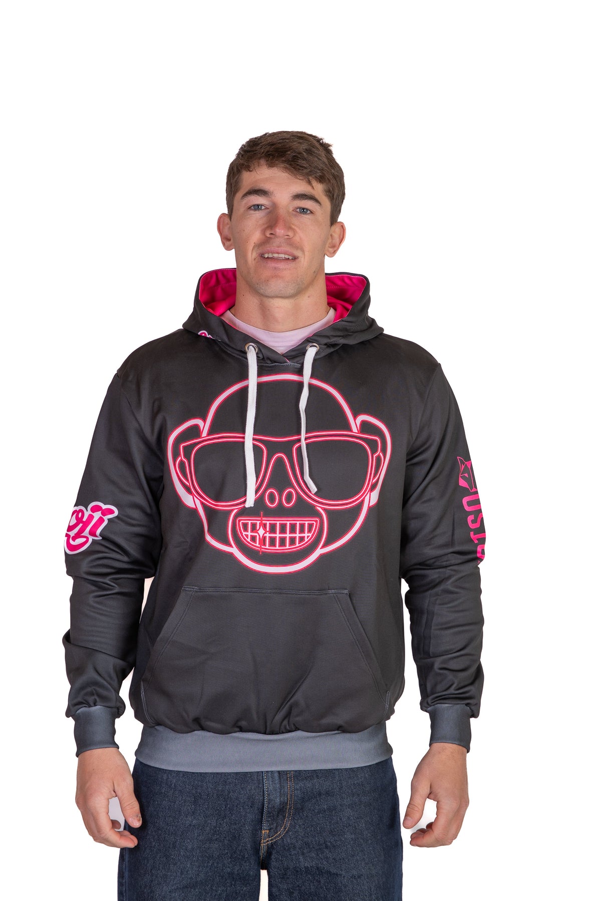 OTSO Hoodie - Emoji Monkey Neon – Produktansicht 4