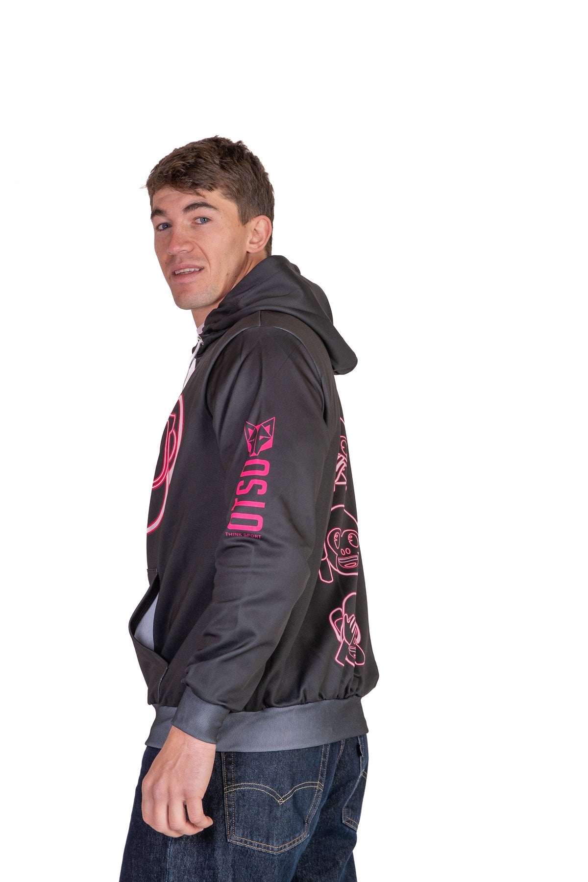 OTSO Hoodie - Emoji Monkey Neon – Produktansicht 6