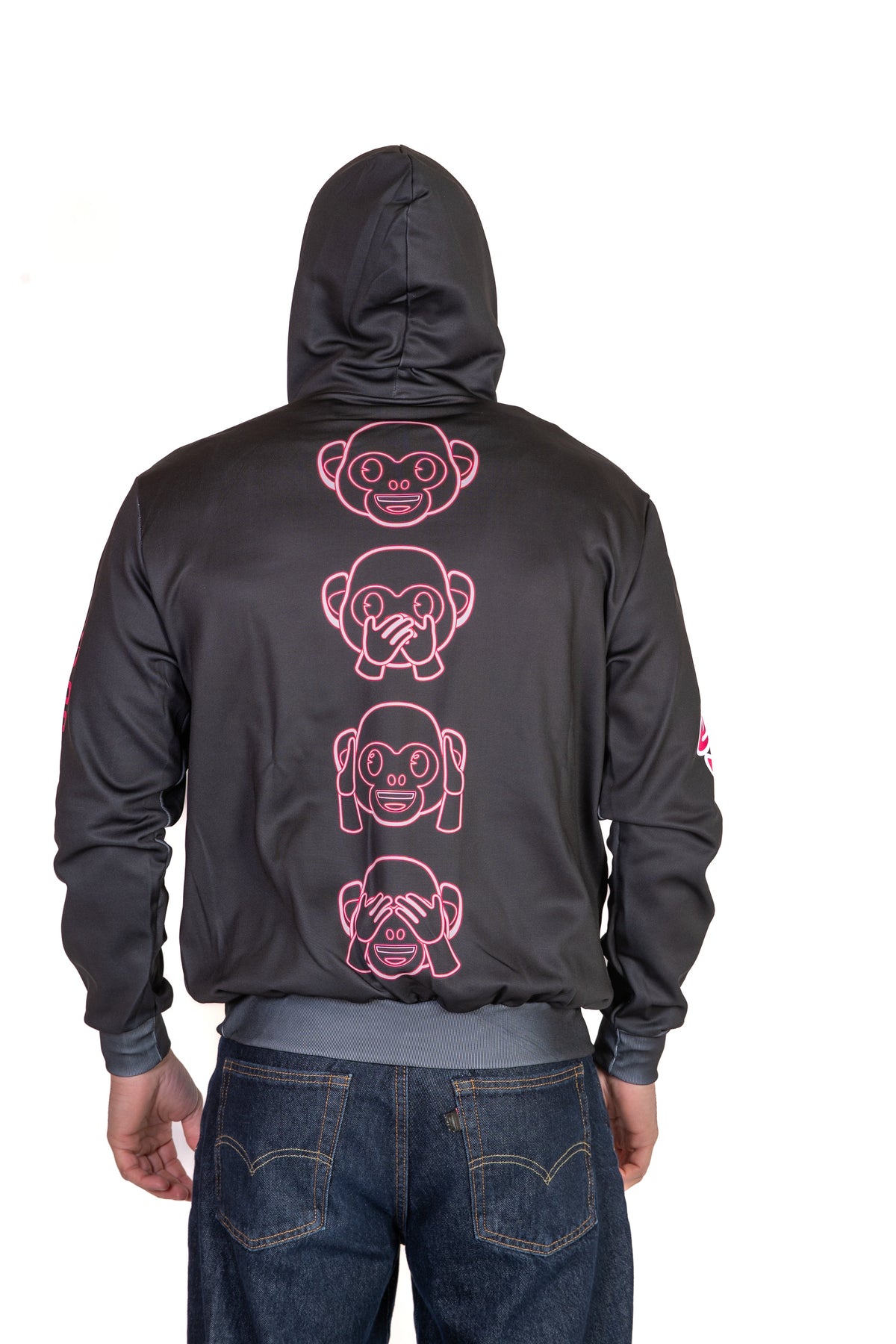 OTSO Hoodie - Emoji Monkey Neon – Produktansicht 8