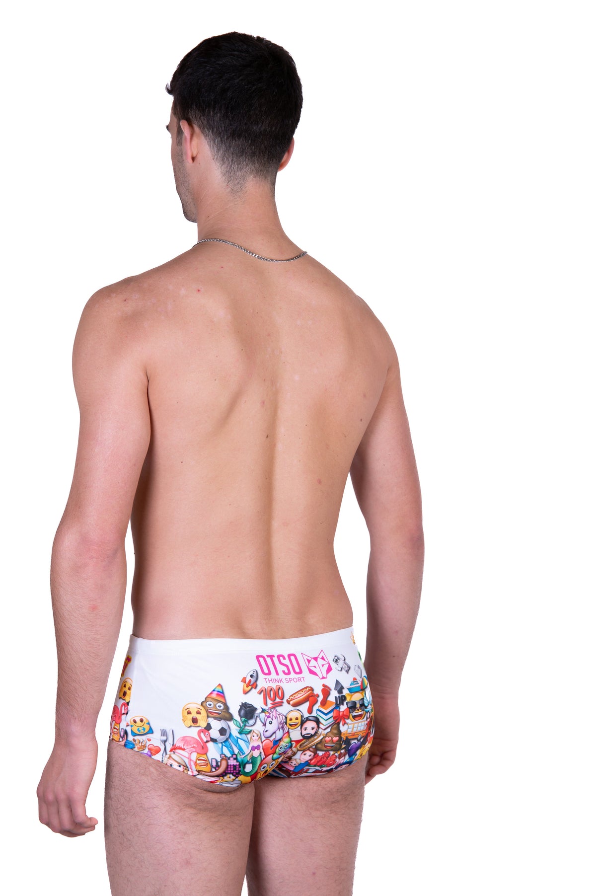 OTSO Herren Badehose Trunk - Emoji Big Wave – Produktansicht 8