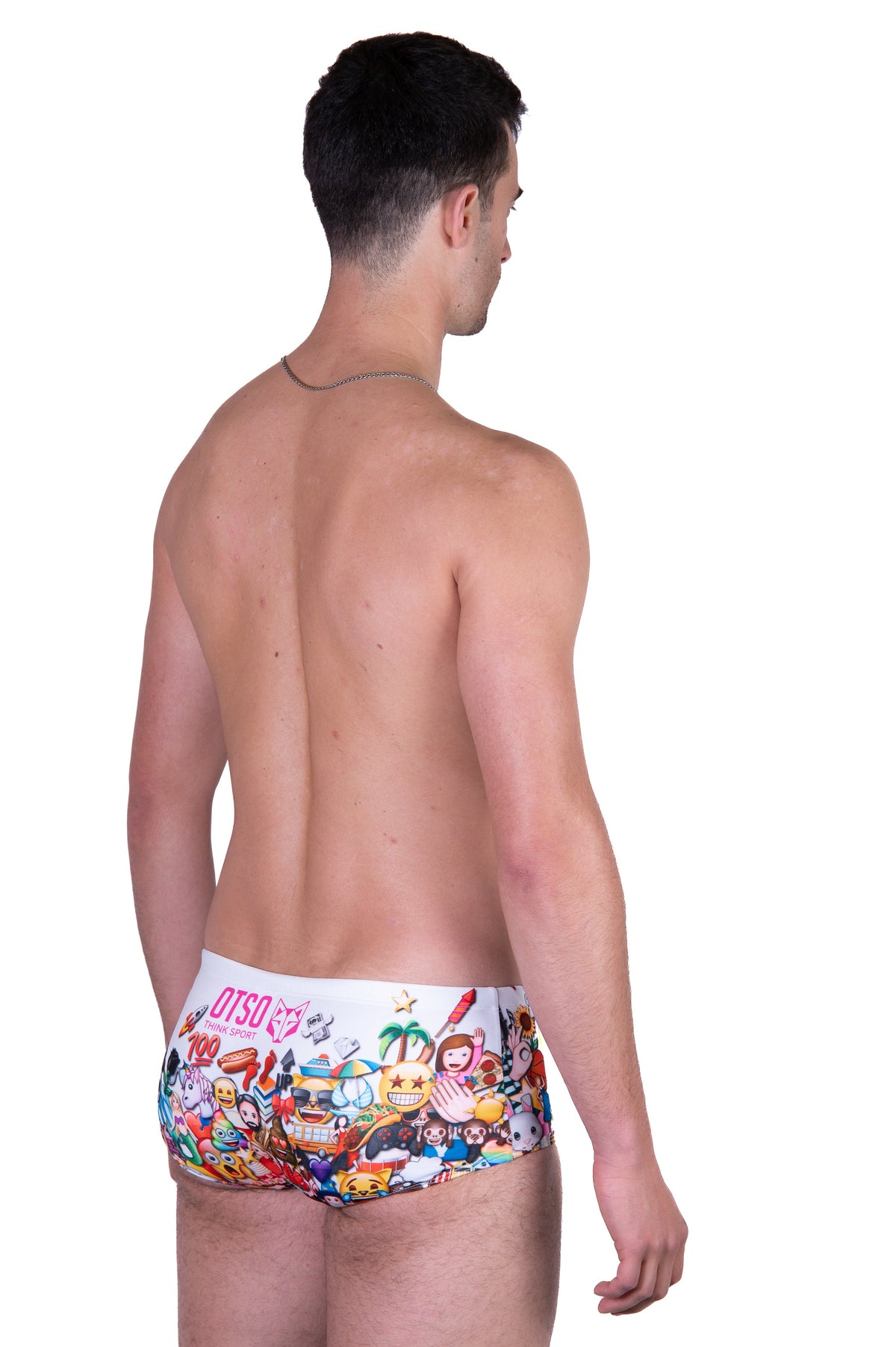 OTSO Herren Badehose Trunk - Emoji Big Wave – Produktansicht 7