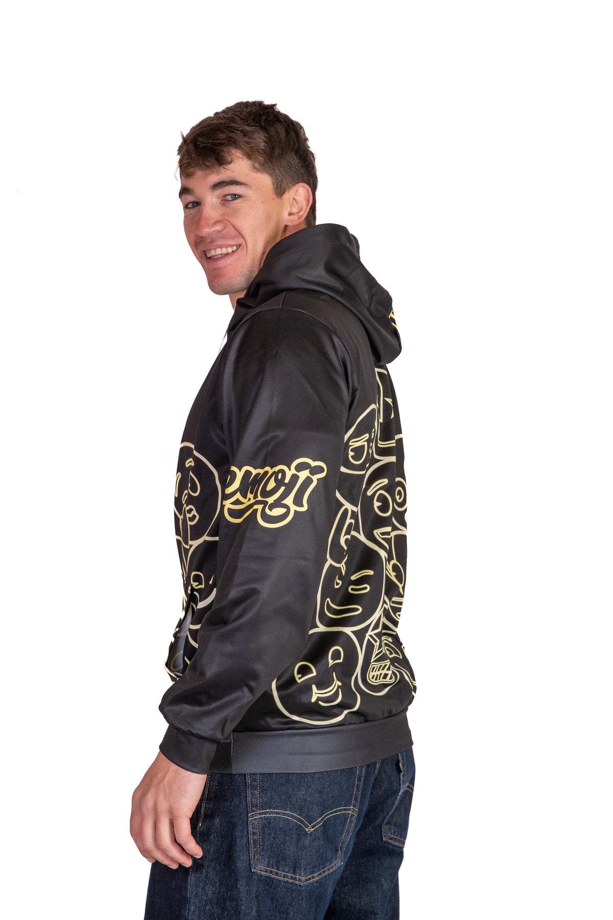 OTSO Hoodie - Emoji Neon Faces – Produktansicht 7