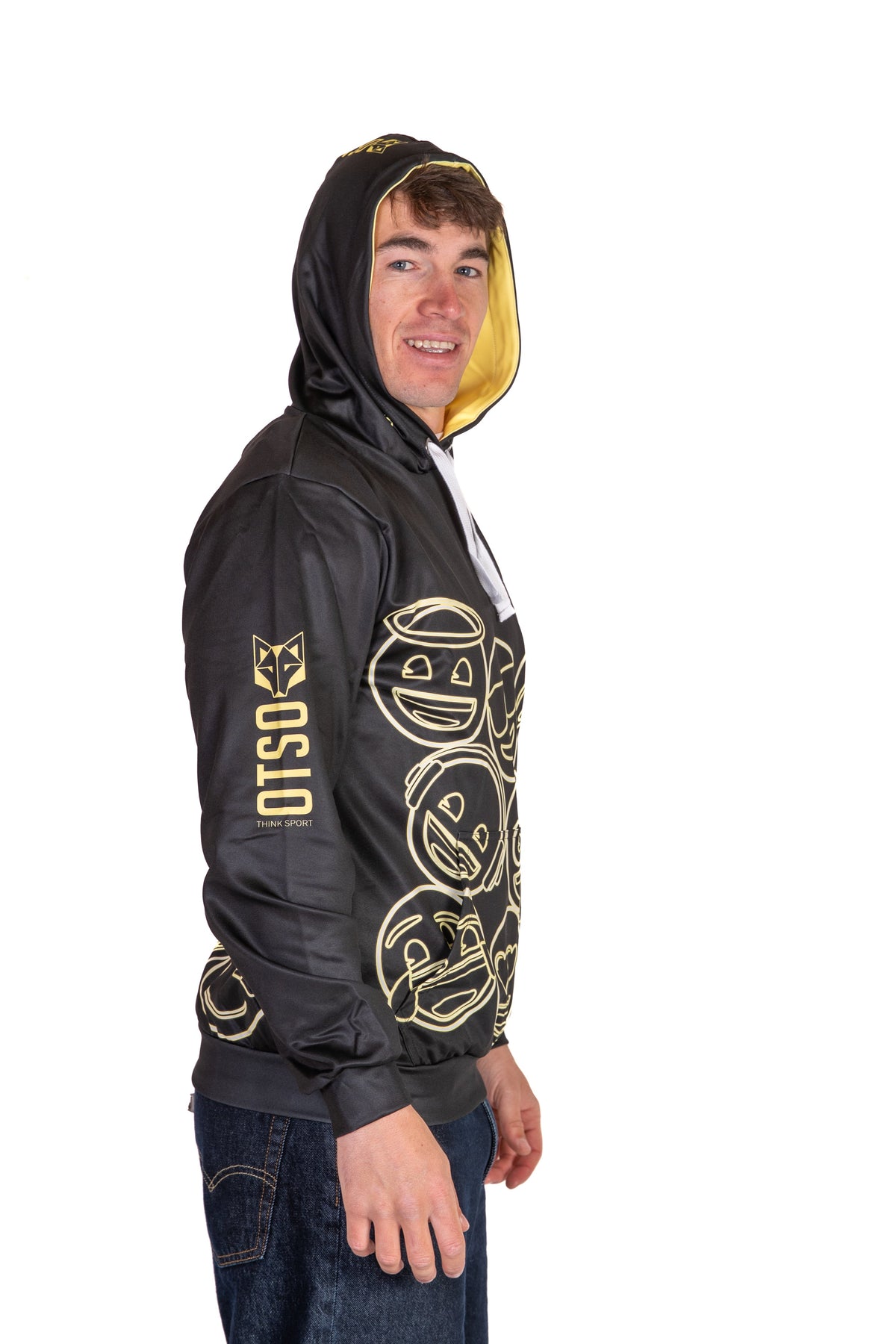 OTSO Hoodie - Emoji Neon Faces – Produktansicht 6