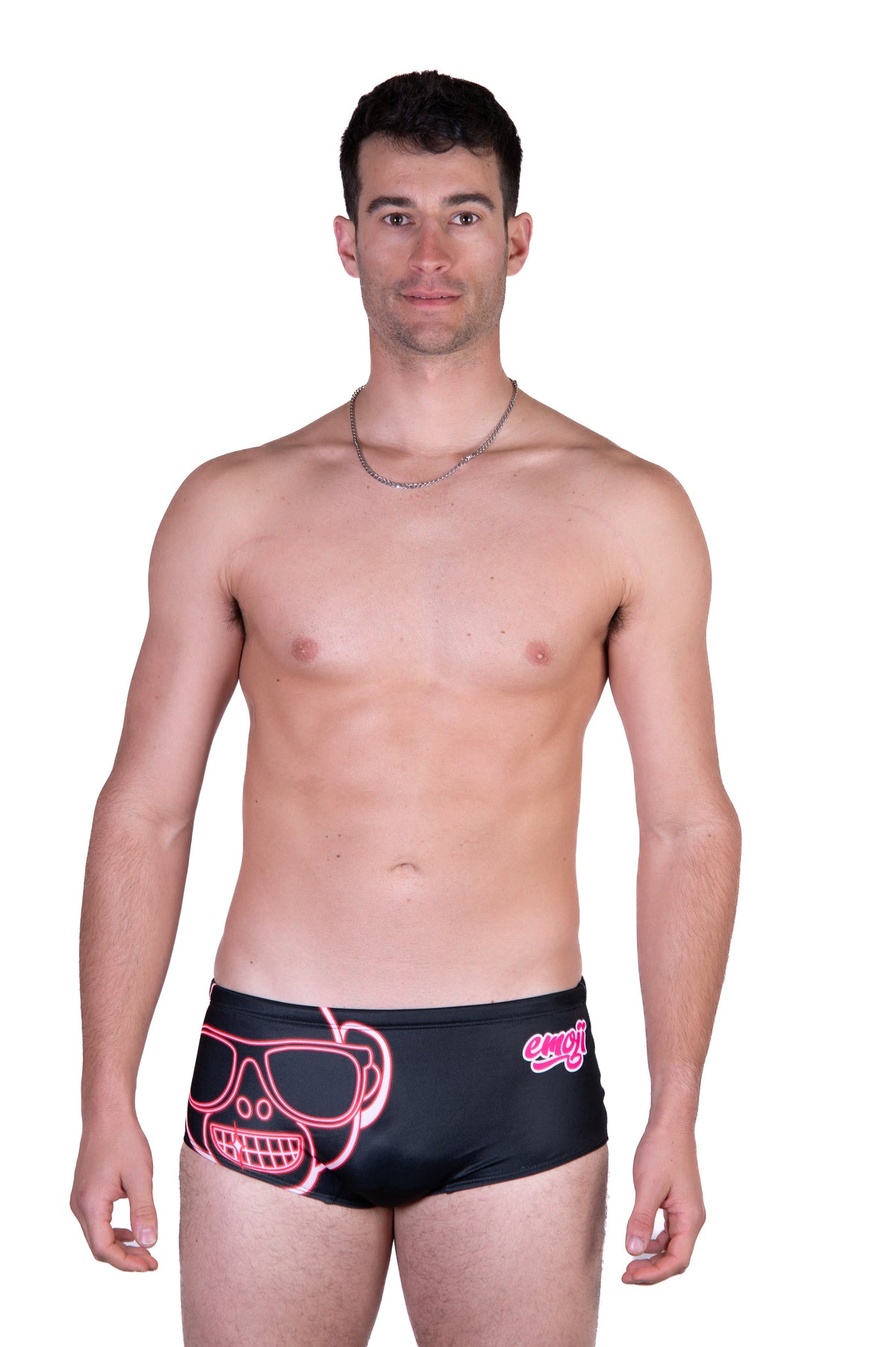 OTSO Herren Badehose Trunk - Emoji Monkey Neon – Produktansicht 4