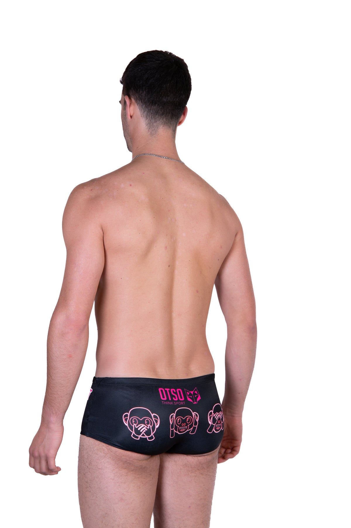 OTSO Herren Badehose Trunk - Emoji Monkey Neon – Produktansicht 7