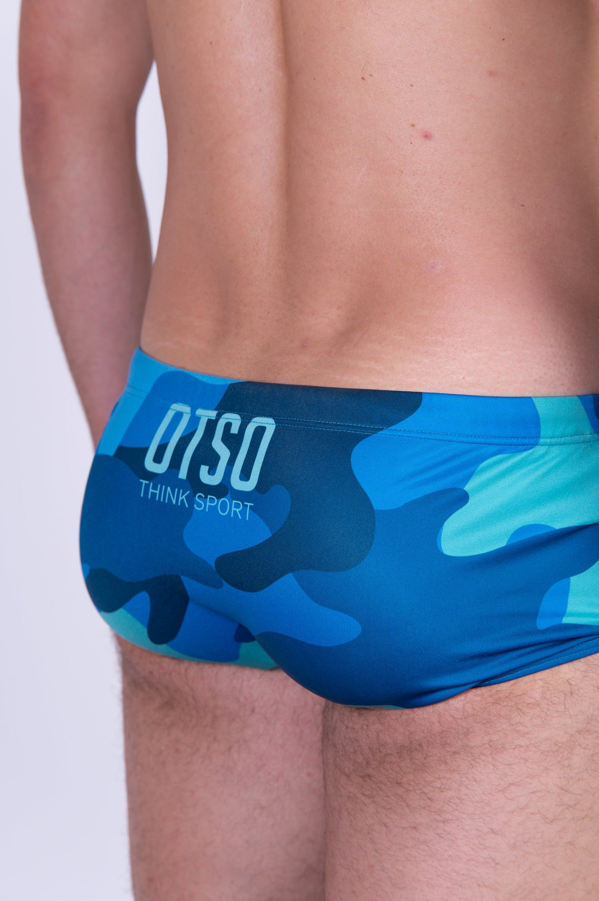 OTSO Herren Badehose Trunk - Camo Blue – Produktansicht 10