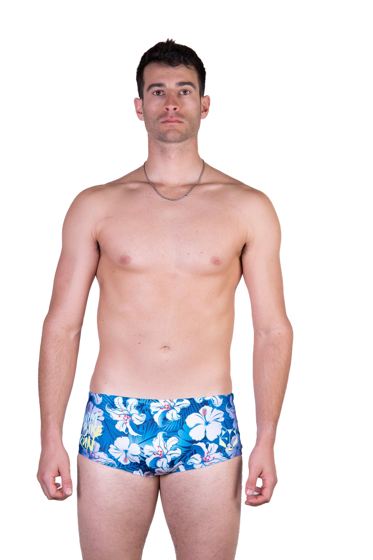 OTSO Herren Badehose Trunk - Swim Bike Run Flower – Produktansicht 4