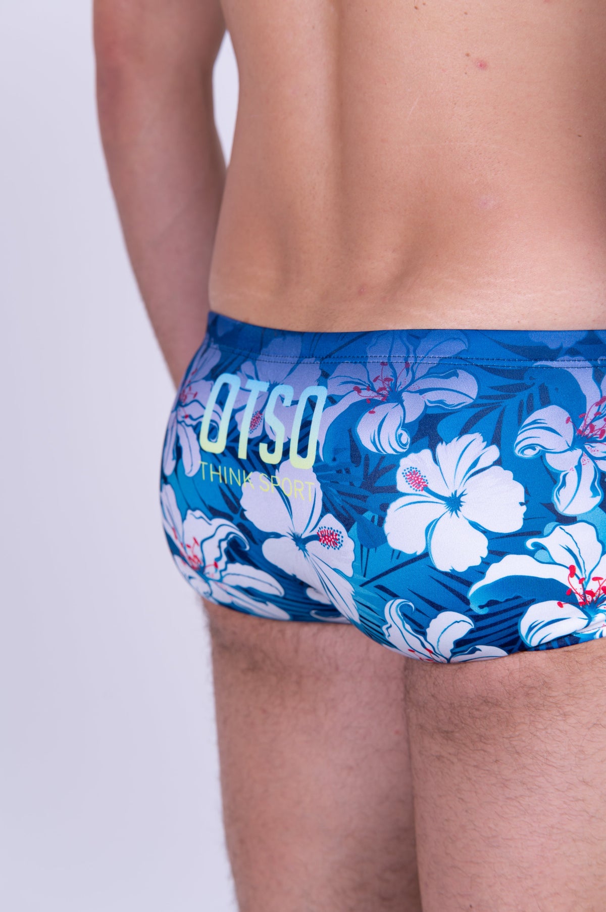 OTSO Herren Badehose Trunk - Swim Bike Run Flower – Produktansicht 13