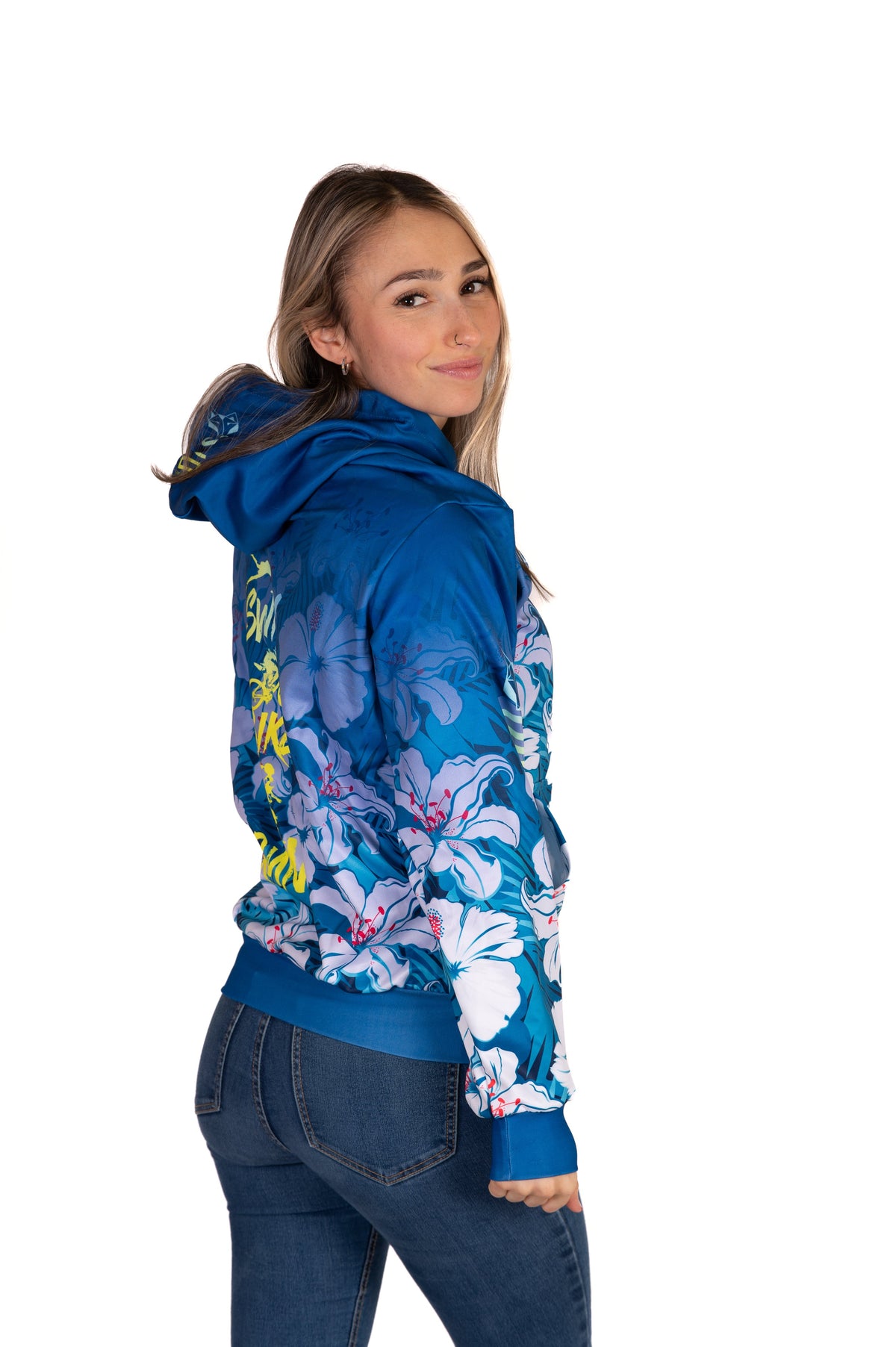 OTSO Hoodie - Swim Bike Run Flower – Produktansicht 14