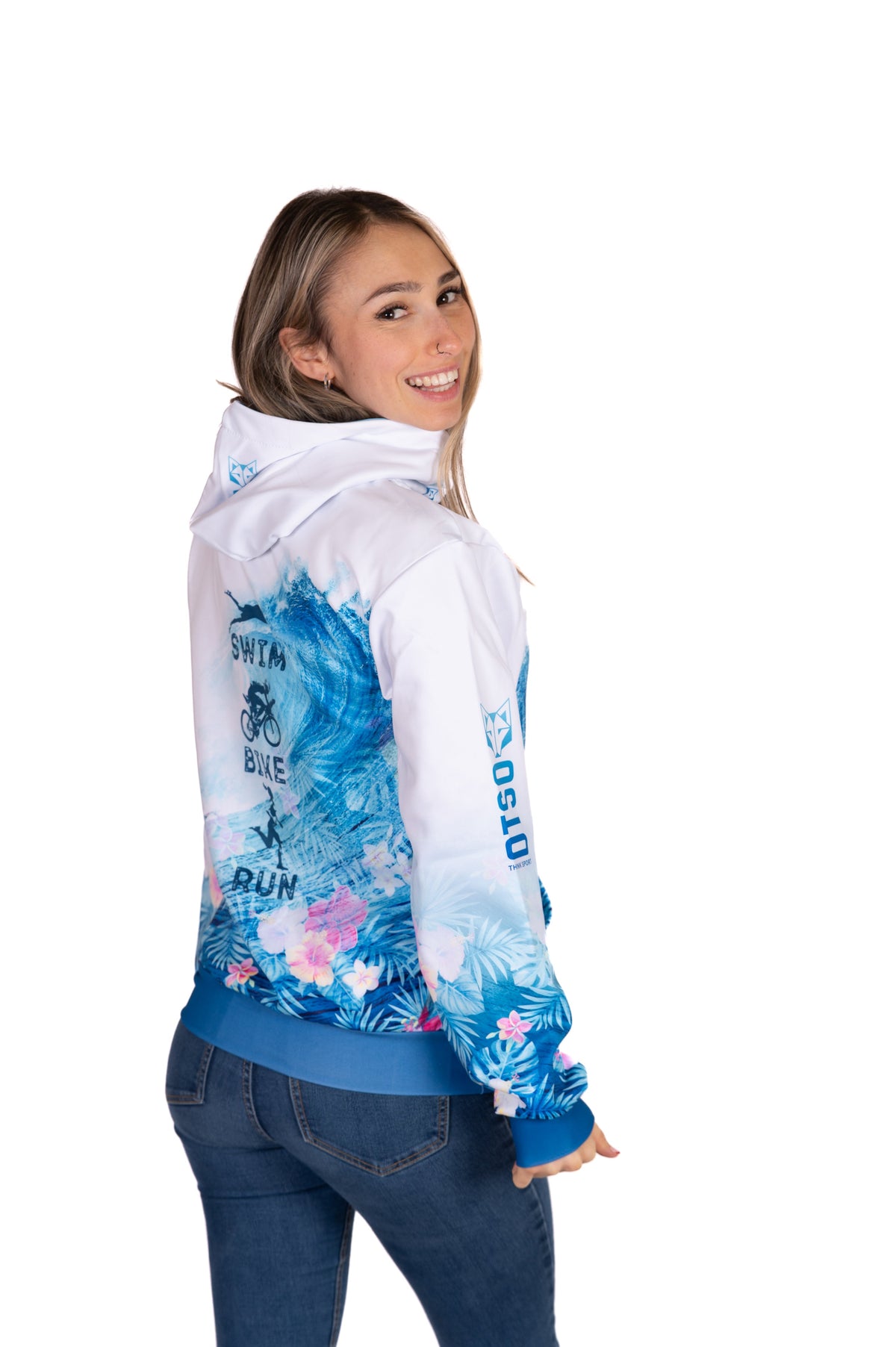 OTSO Hoodie - Swim Bike Run Wave – Produktansicht 7