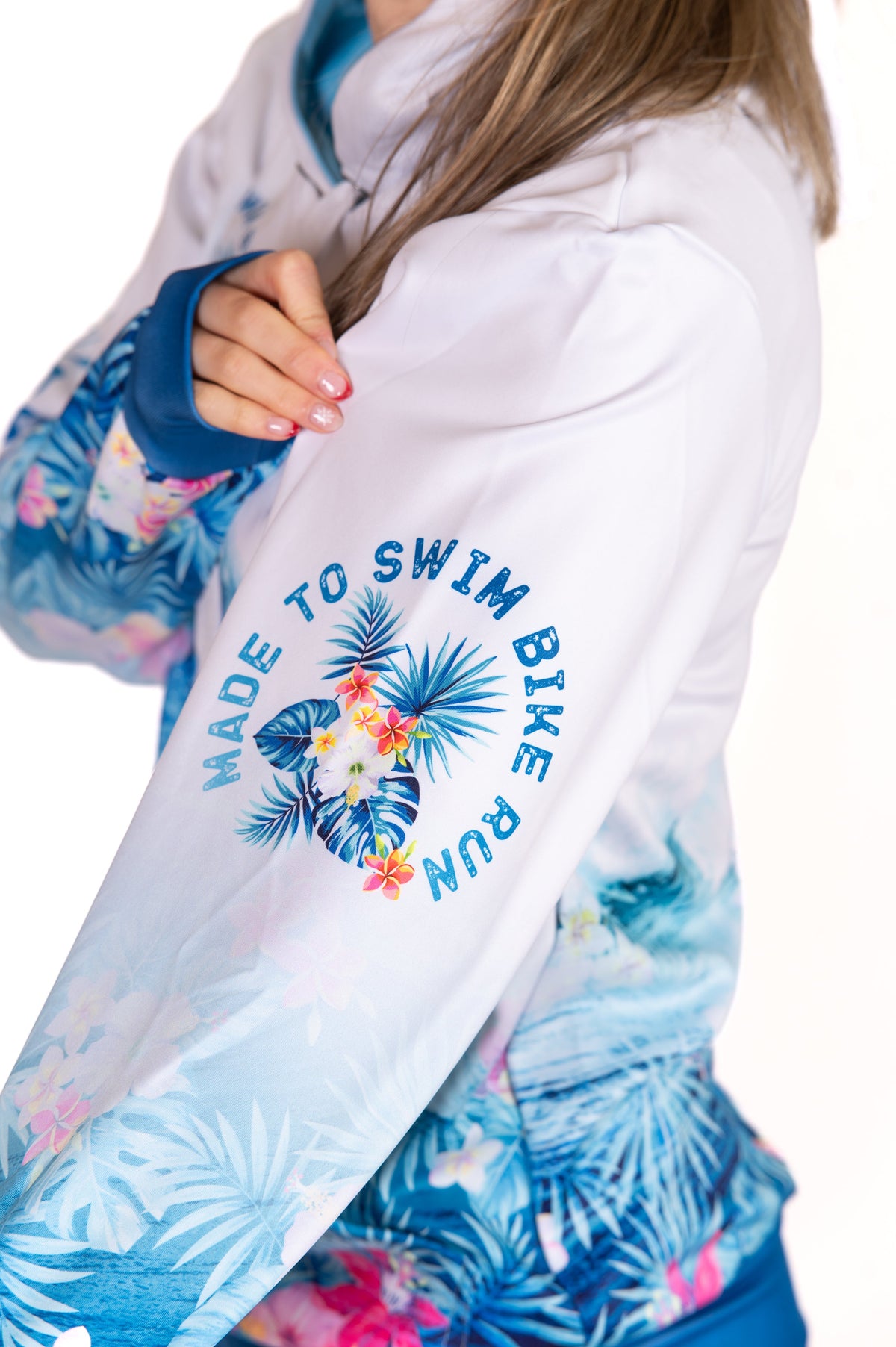 OTSO Hoodie - Swim Bike Run Wave – Produktansicht 12