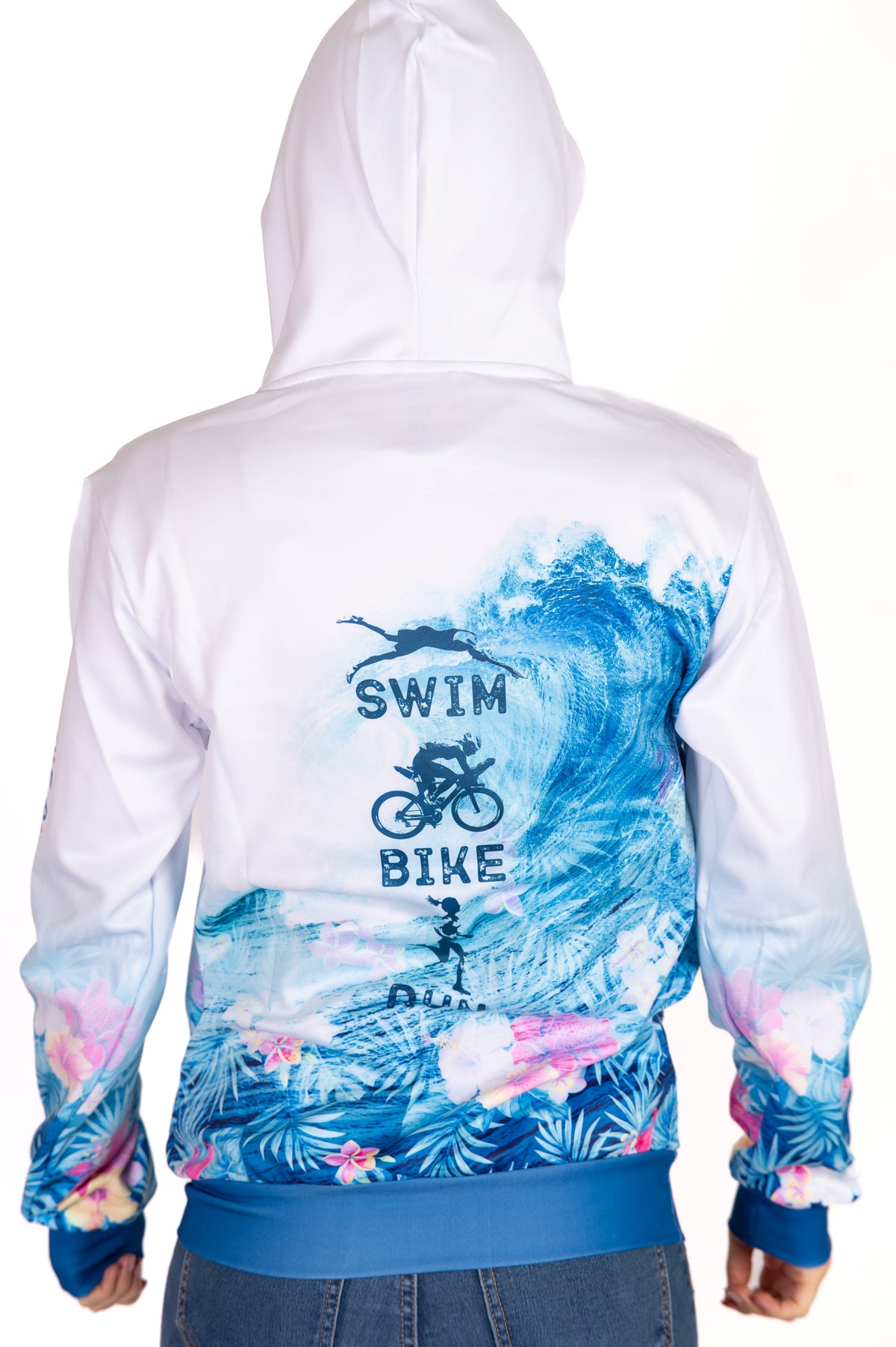 OTSO Hoodie - Swim Bike Run Wave – Produktansicht 10