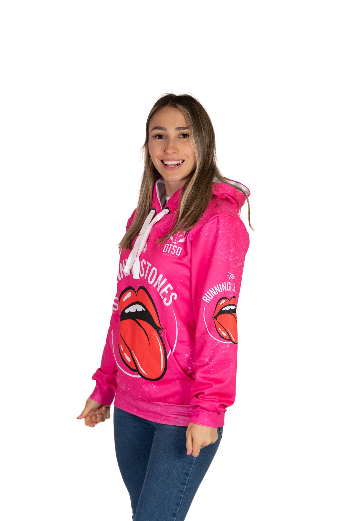 OTSO Hoodie - Running Stones Pink – Produktansicht 5