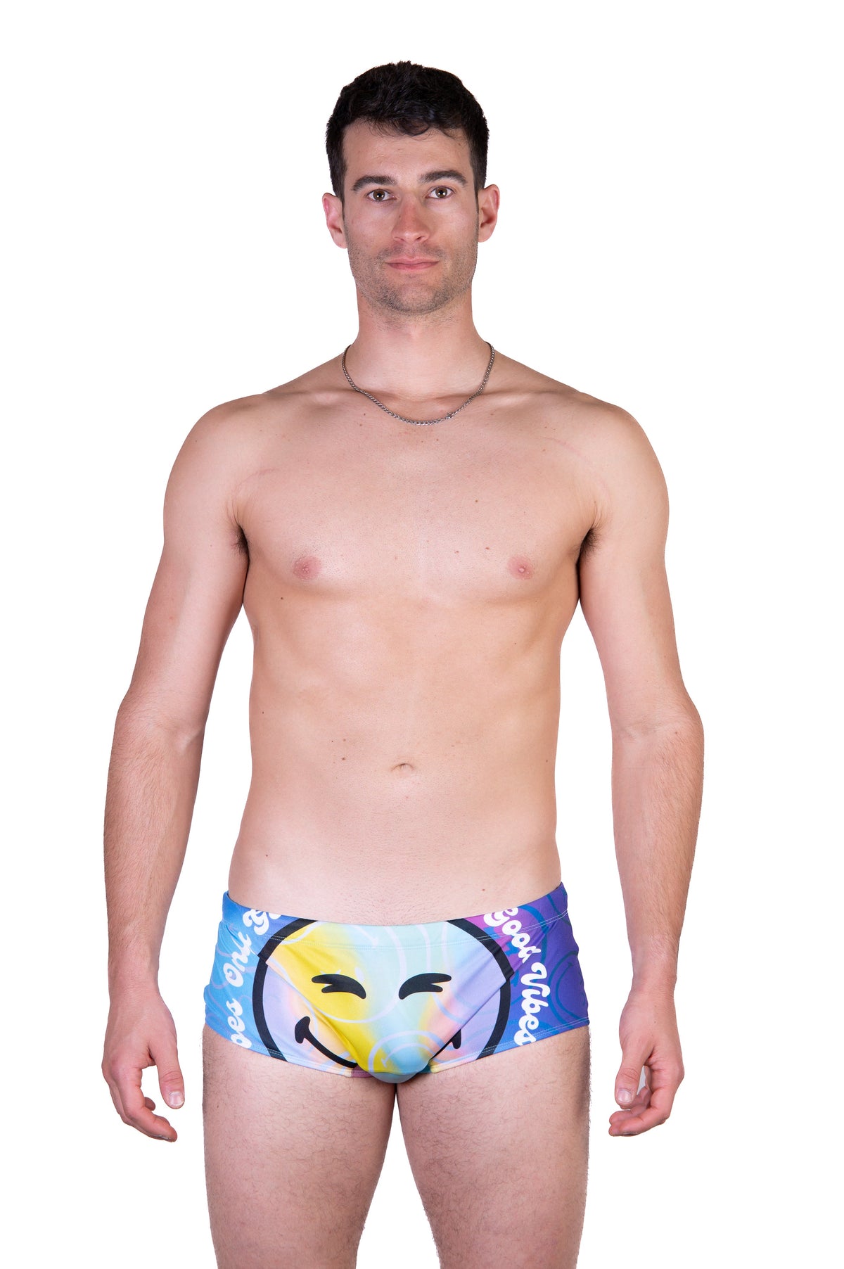 OTSO Herren Badehose Trunk - S.W.Smiley World Vibes – Produktansicht 4