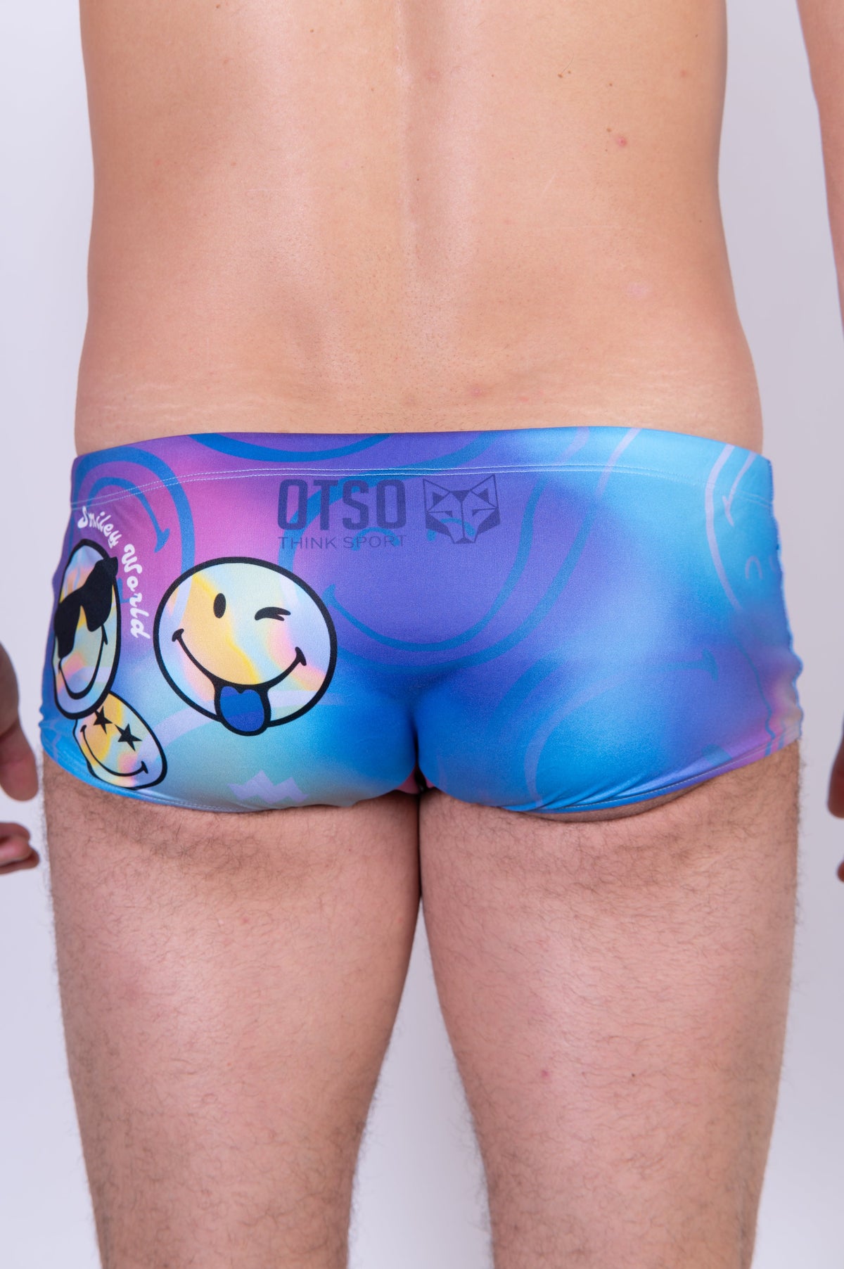 OTSO Herren Badehose Trunk - S.W.Smiley World Vibes – Produktansicht 12
