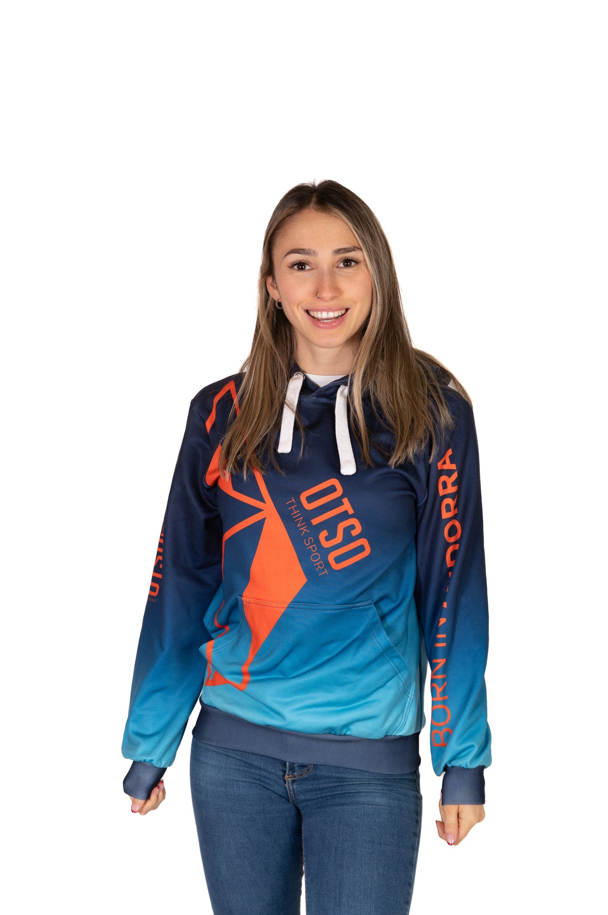 OTSO Hoodie - Navy Blue & Fluo Orange Otso – Produktansicht 13