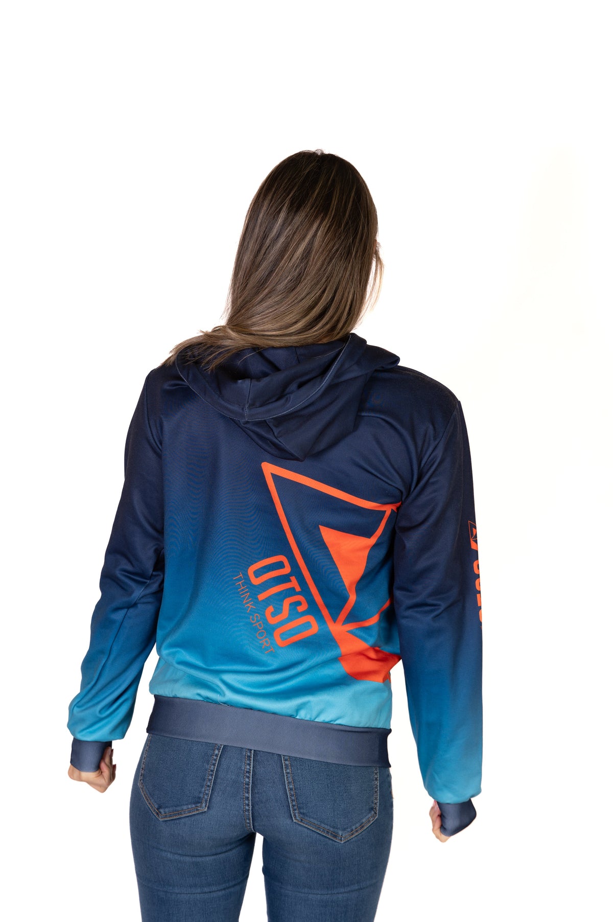 OTSO Hoodie - Navy Blue & Fluo Orange Otso – Produktansicht 17