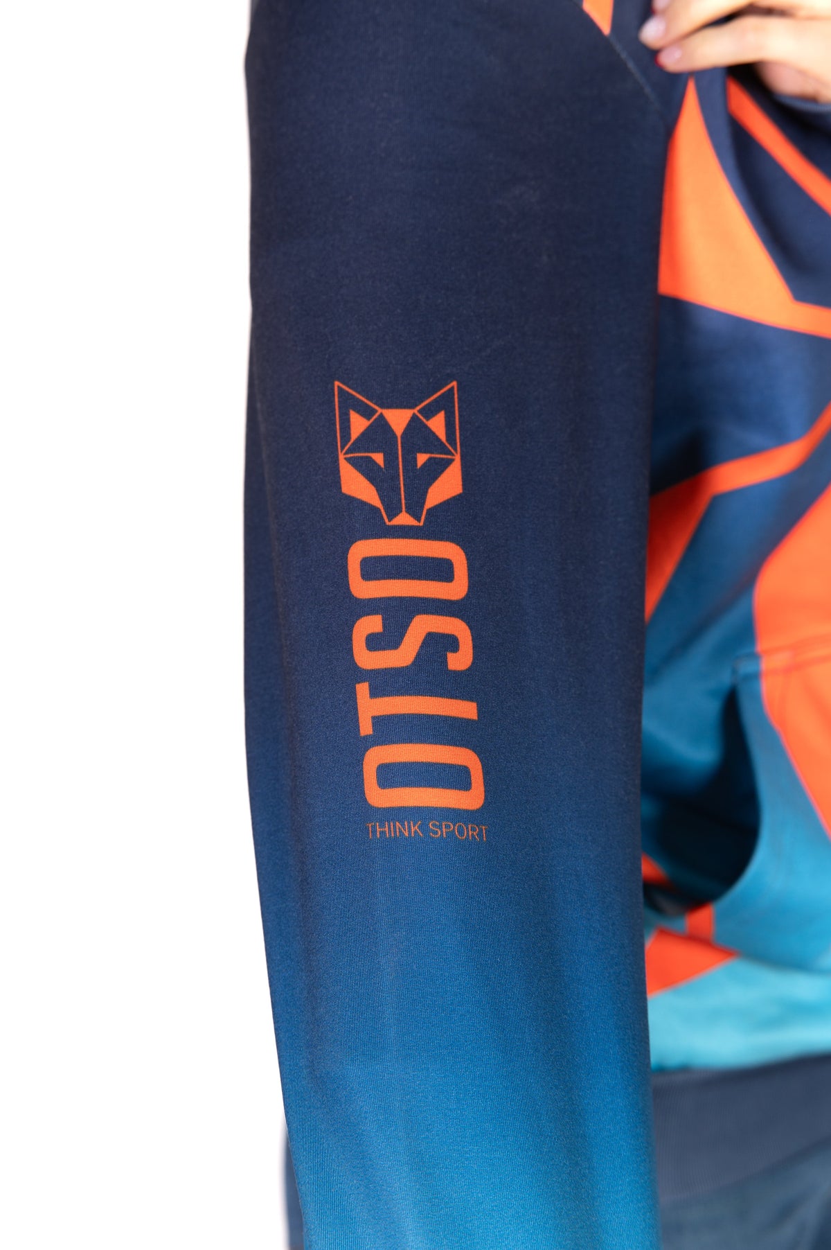OTSO Hoodie - Navy Blue & Fluo Orange Otso – Produktansicht 18