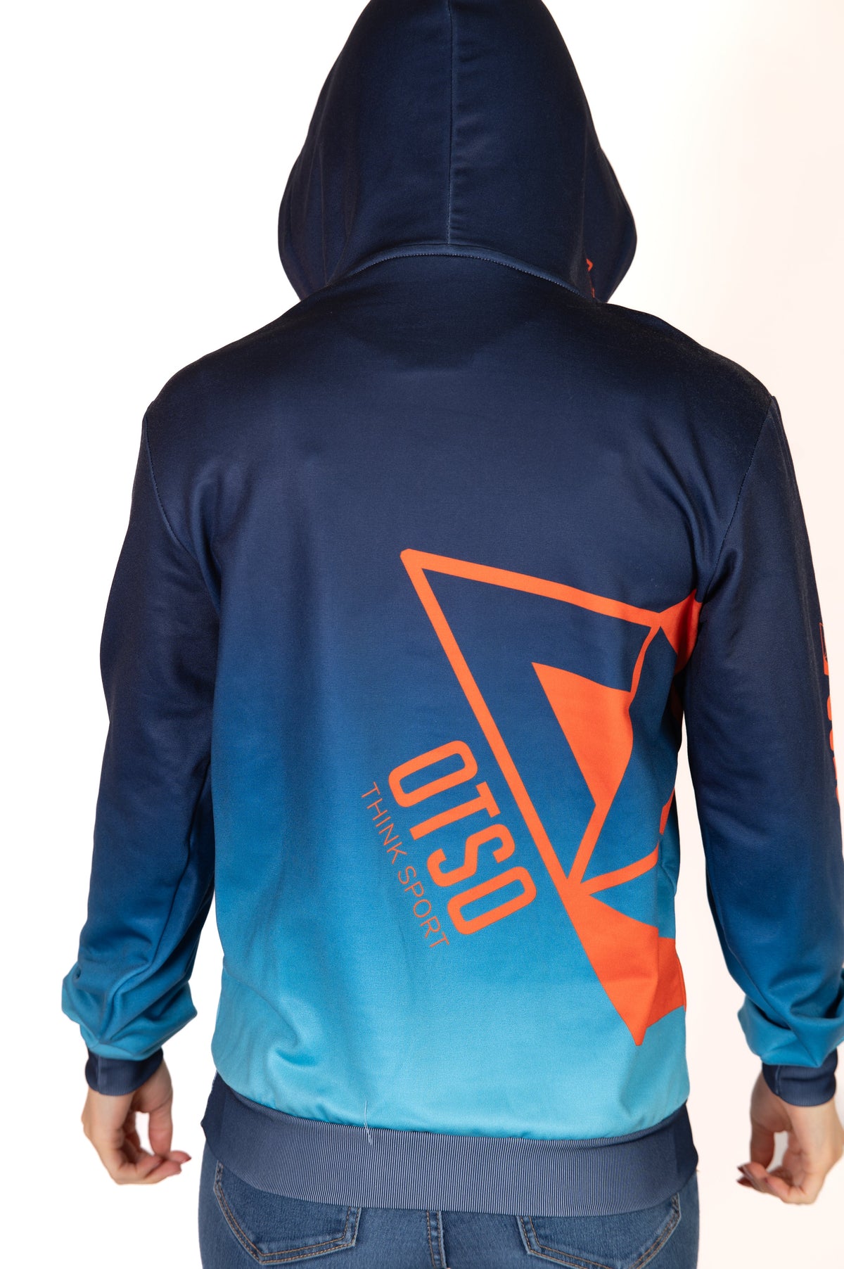 OTSO Hoodie - Navy Blue & Fluo Orange Otso – Produktansicht 9