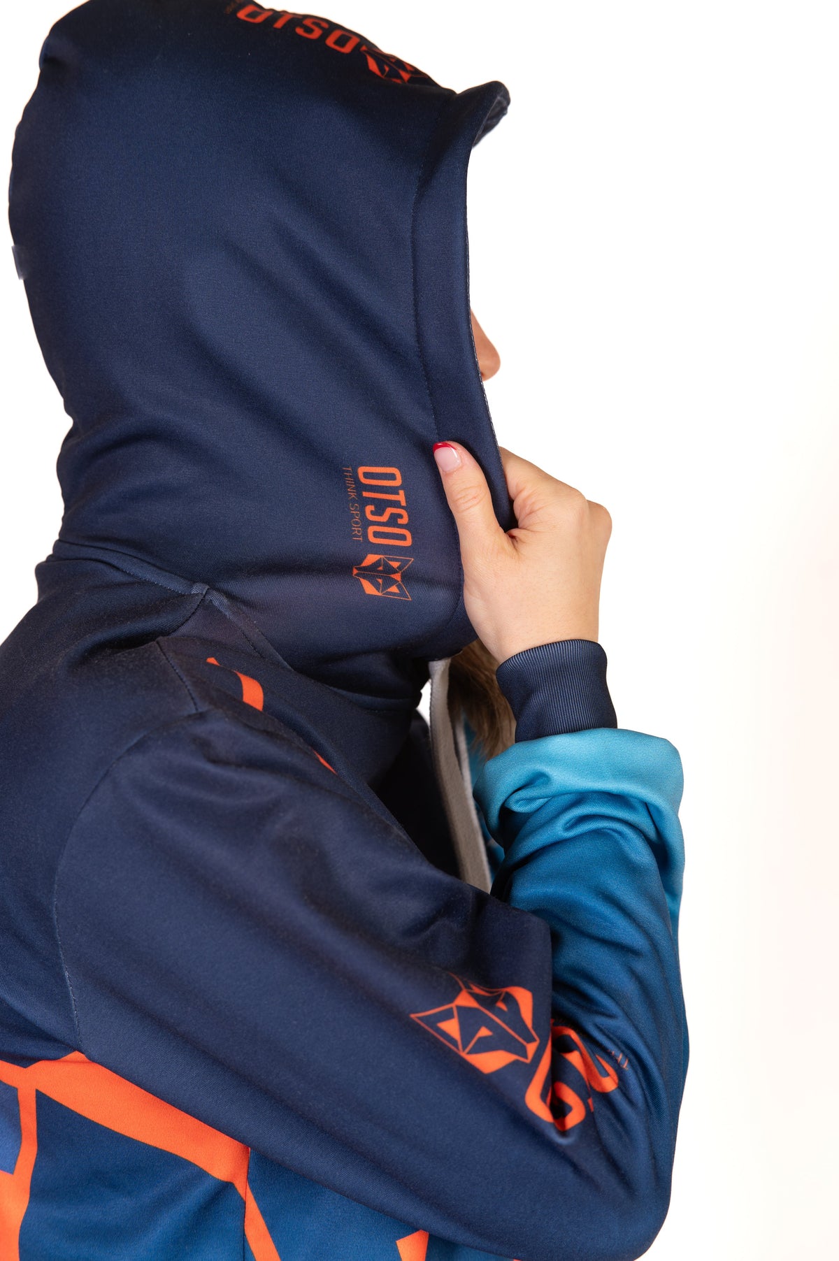 OTSO Hoodie - Navy Blue & Fluo Orange Otso – Produktansicht 20