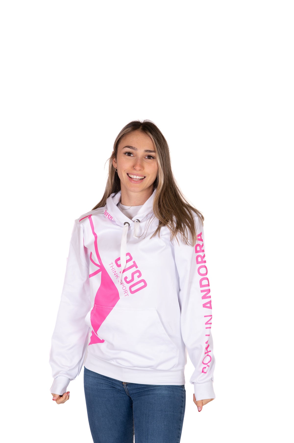 OTSO Hoodie - White & Fluo Pink Otso – Produktansicht 12
