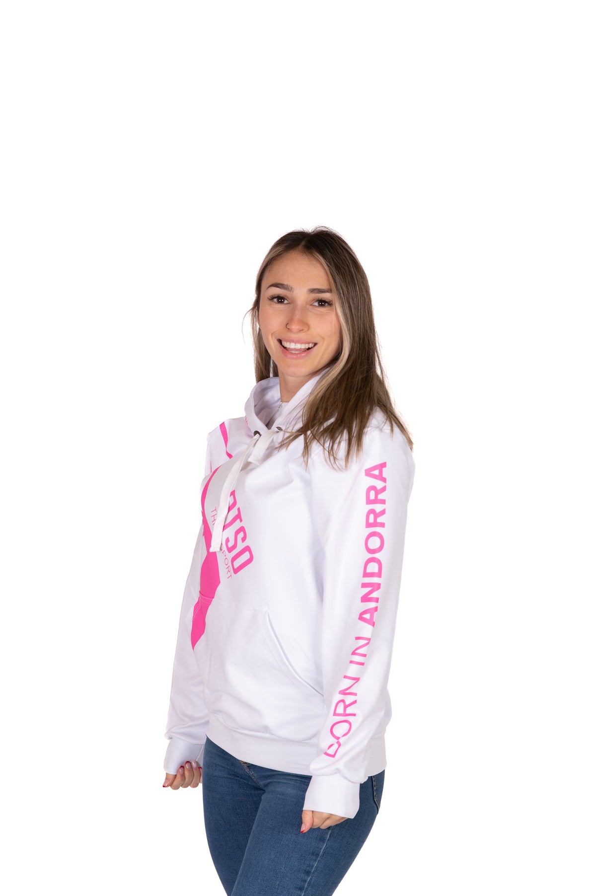 OTSO Hoodie - White & Fluo Pink Otso – Produktansicht 13