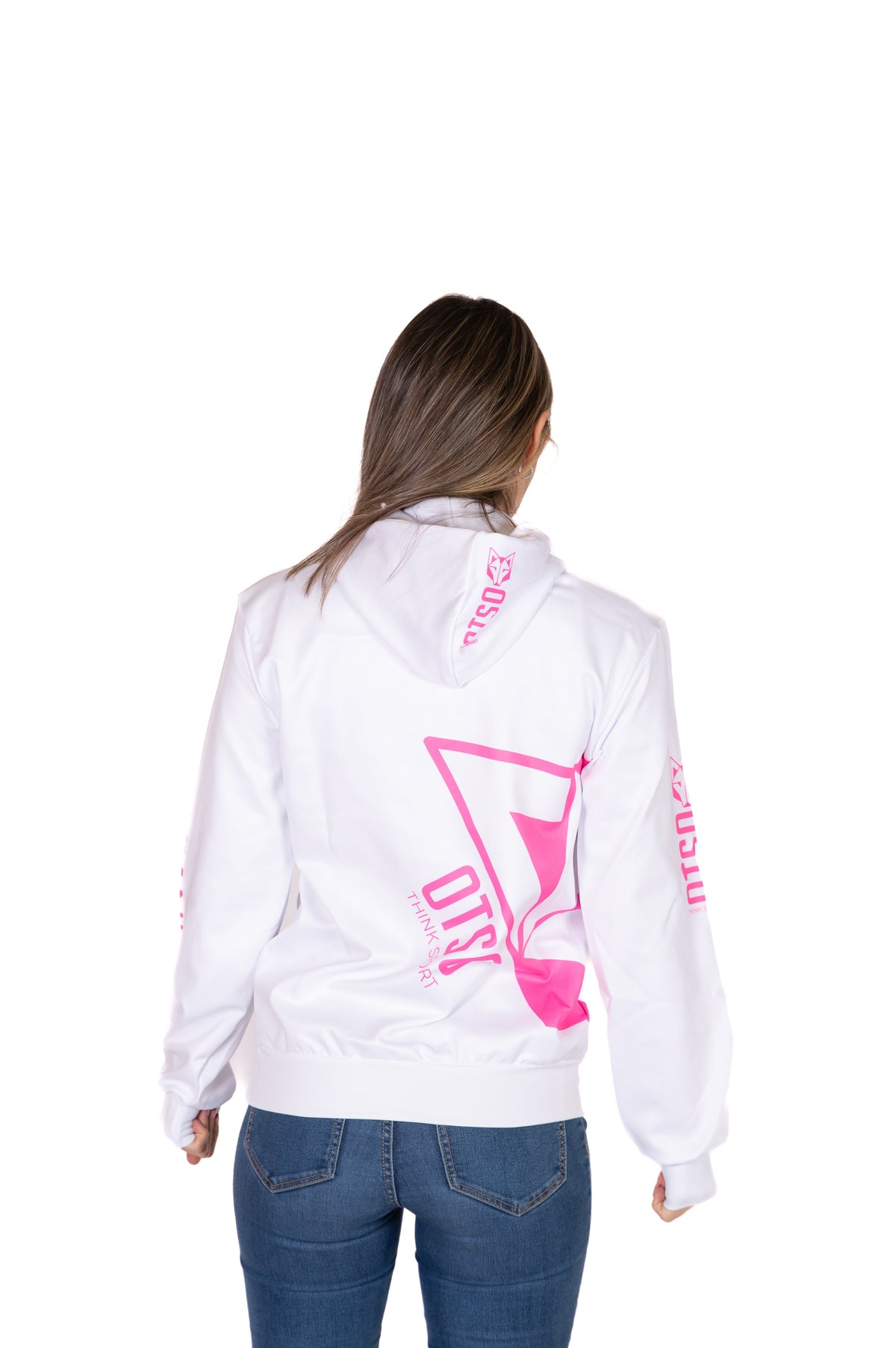 OTSO Hoodie - White & Fluo Pink Otso – Produktansicht 16