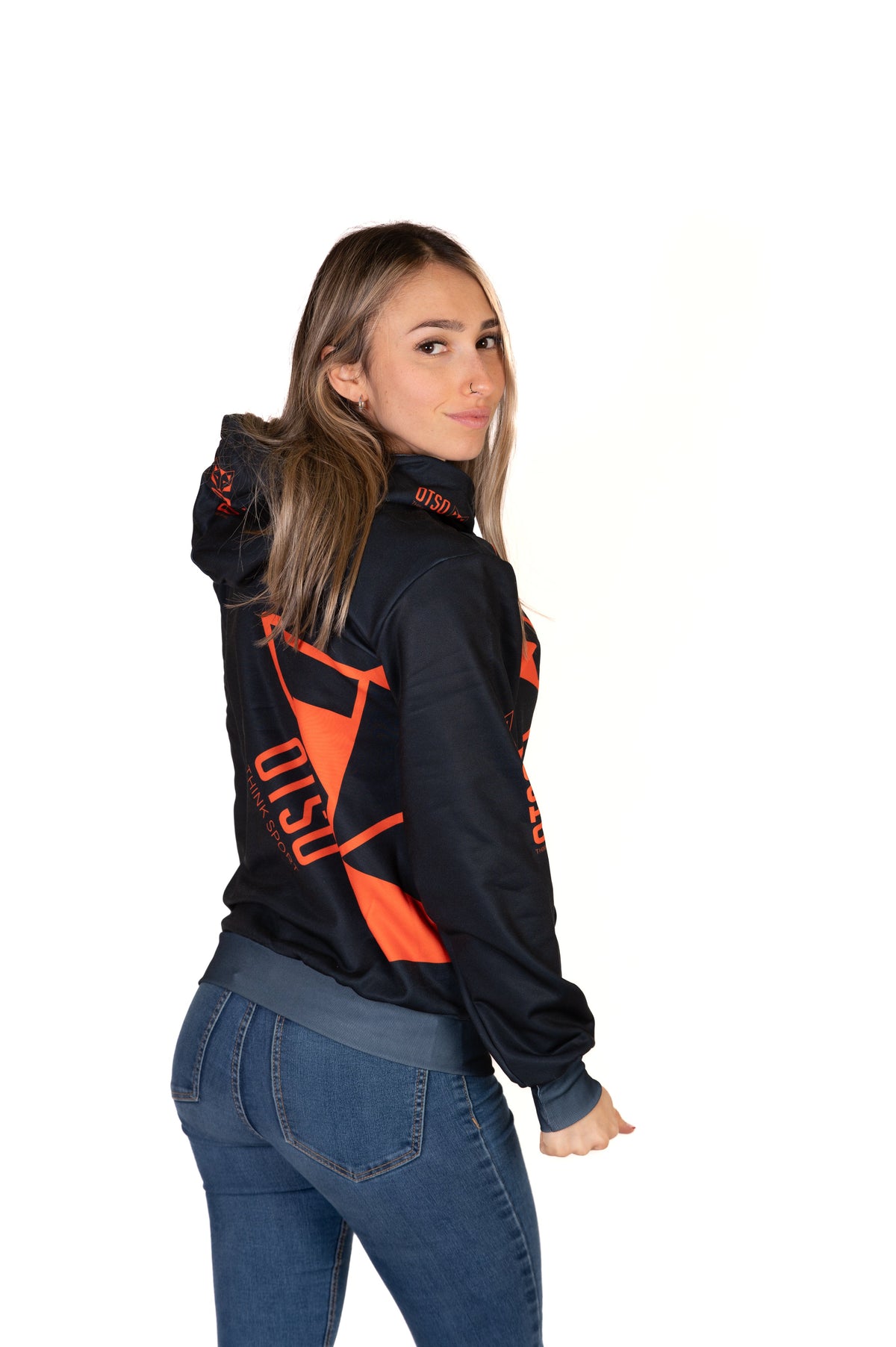 OTSO Hoodie - Black & Fluo Orange Otso – Produktansicht 15