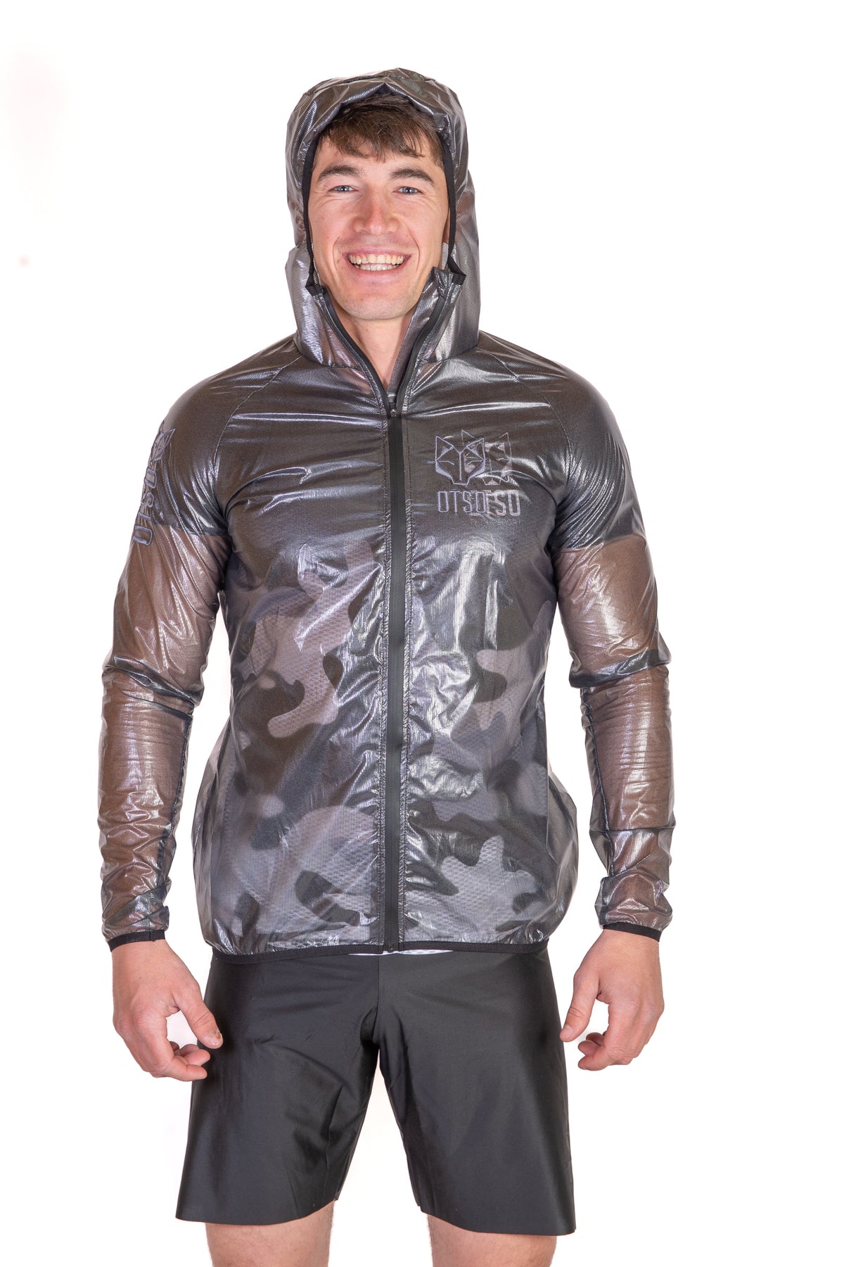 OTSO Wasserdichte Laufjacke - Full Black – Produktansicht 4