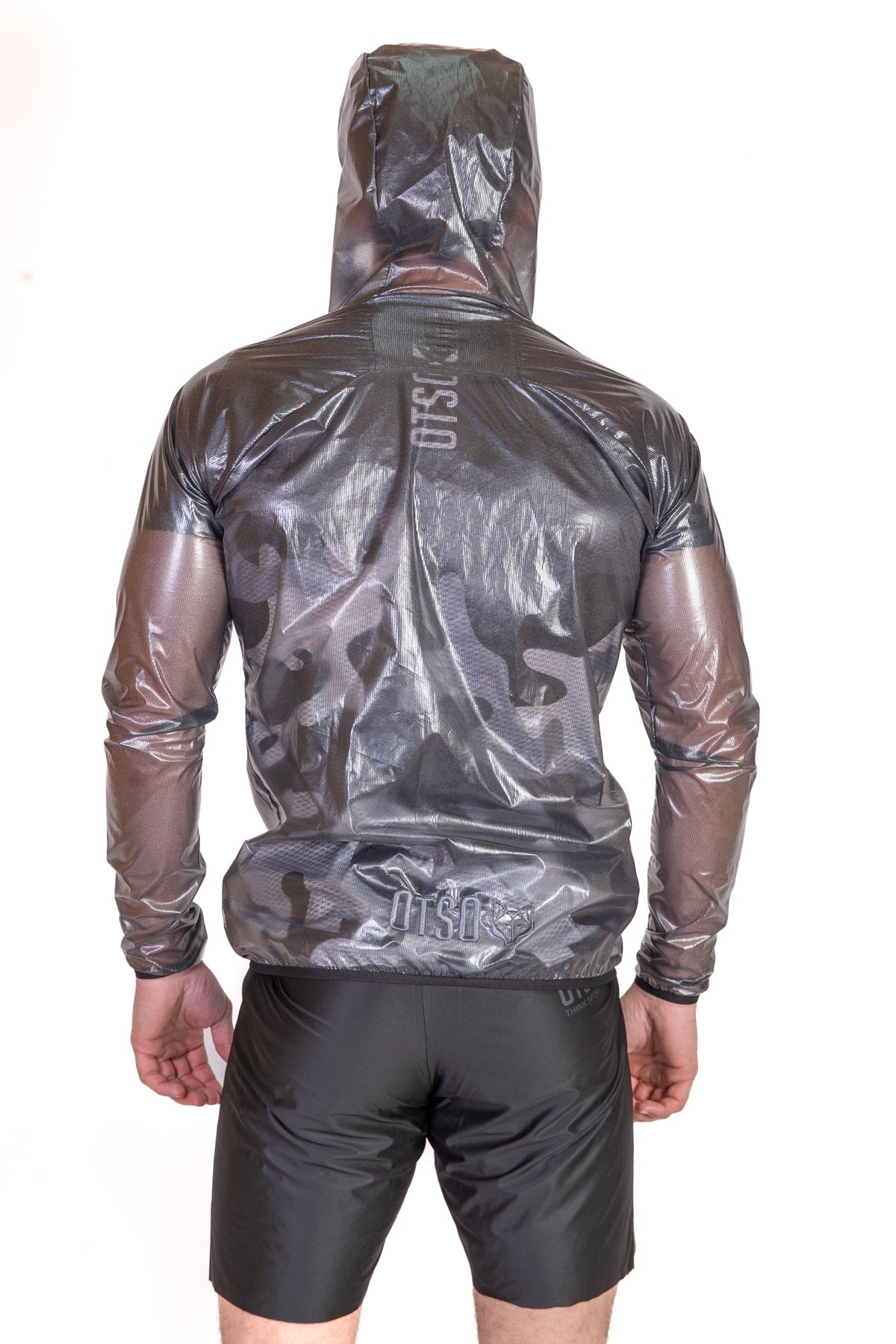 OTSO Wasserdichte Laufjacke - Full Black – Produktansicht 8