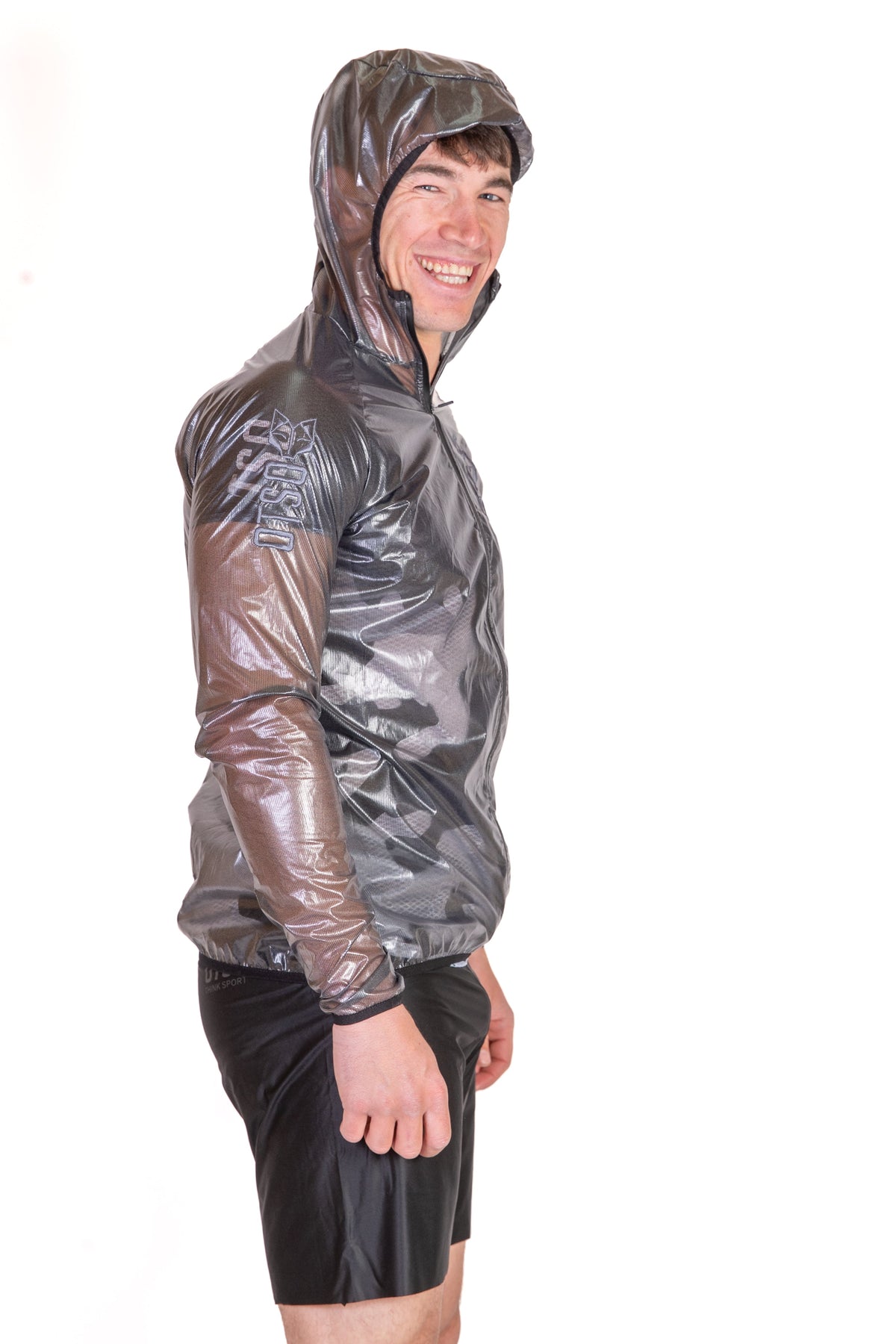 OTSO Wasserdichte Laufjacke - Full Black – Produktansicht 5