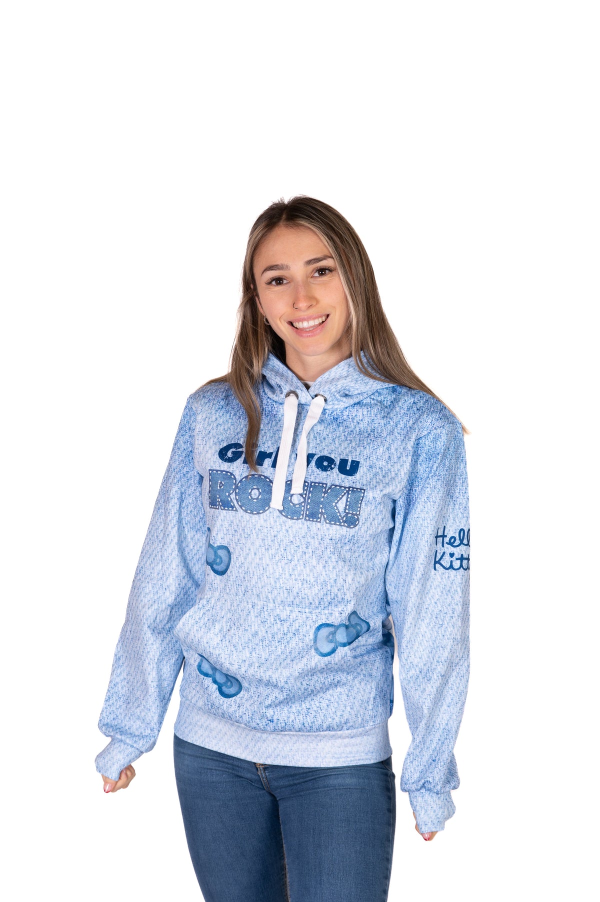 OTSO Hoodie - Hello Kitty Denim – Produktansicht 4