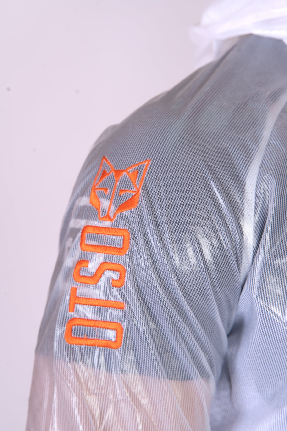 OTSO Wasserdichte Laufjacke - White & Fluo Orange – Produktansicht 10