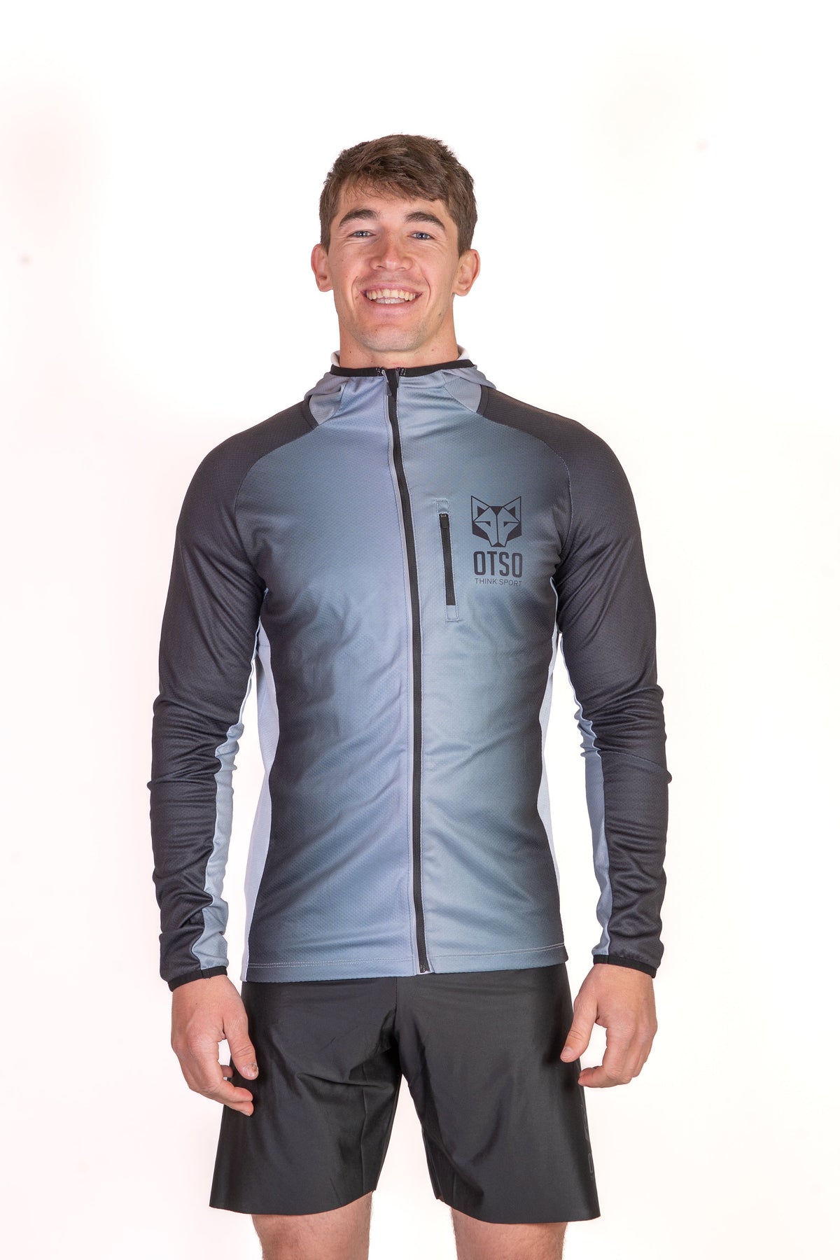 OTSO Unisex Sport-Hoodie - Black & Grey – Produktansicht 4