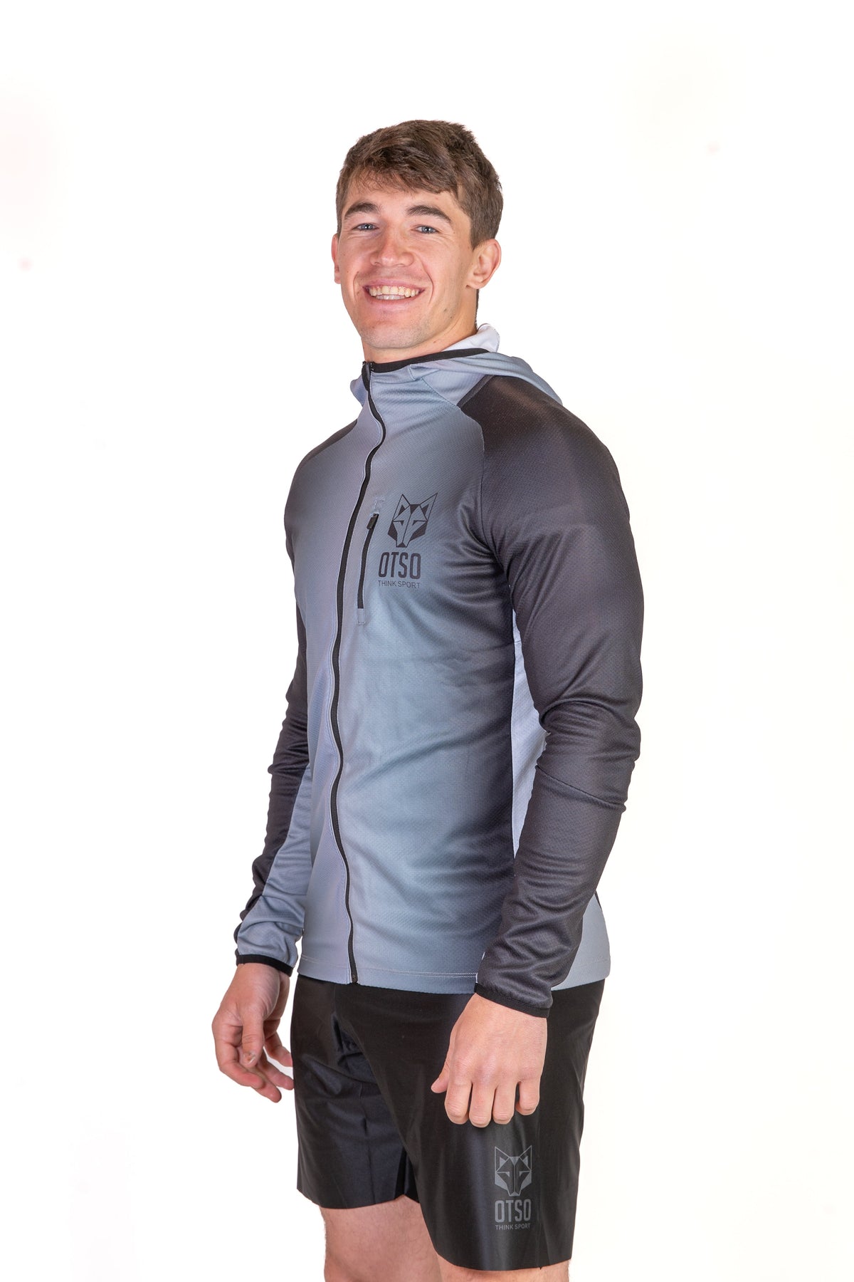 OTSO Unisex Sport-Hoodie - Black & Grey – Produktansicht 5