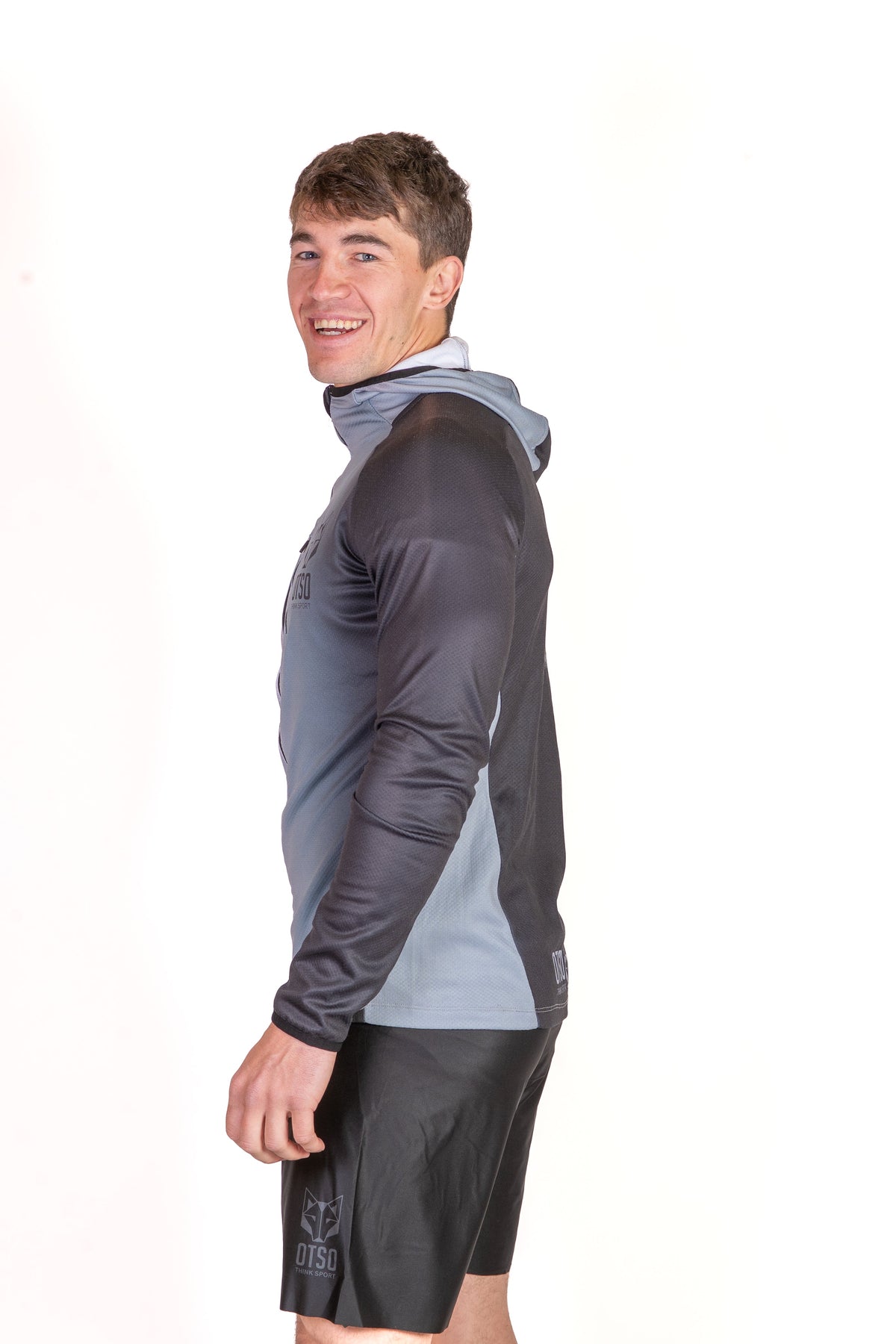 OTSO Unisex Sport-Hoodie - Black & Grey – Produktansicht 7