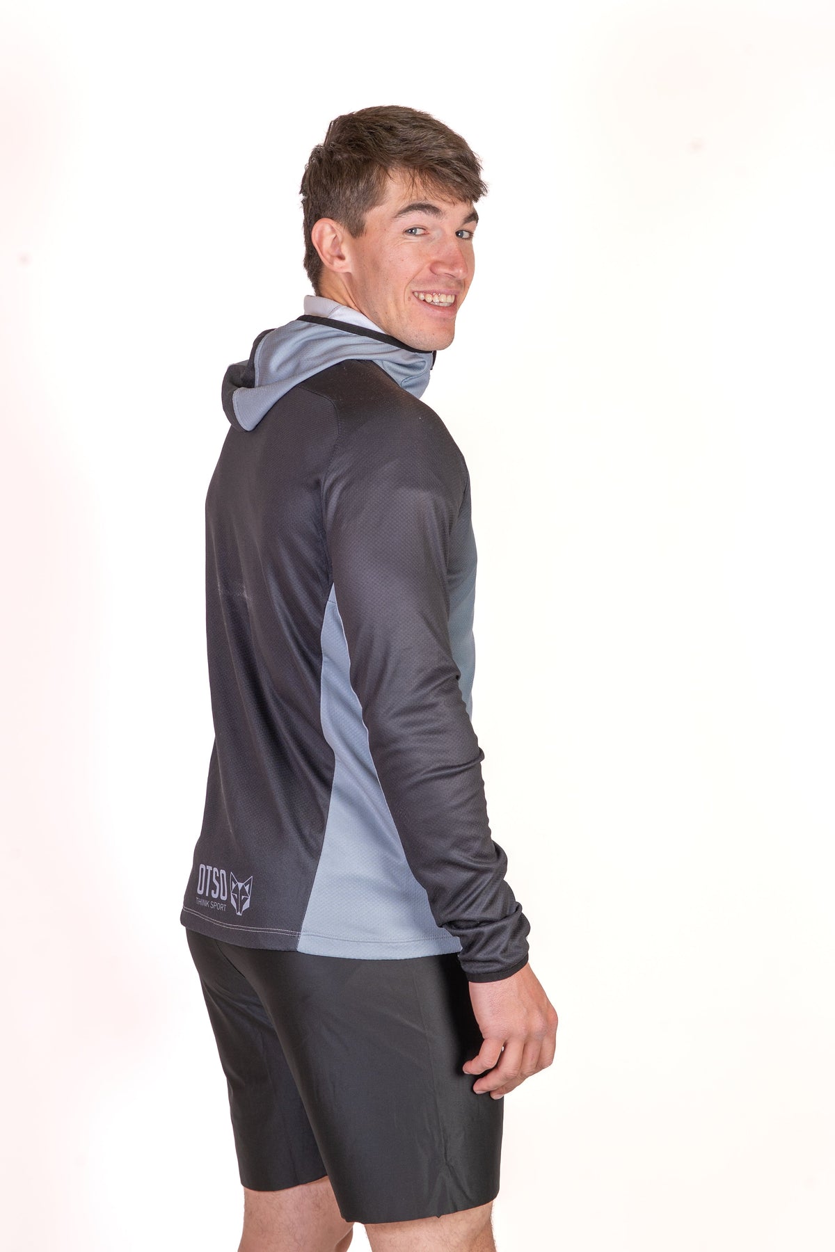 OTSO Unisex Sport-Hoodie - Black & Grey – Produktansicht 6