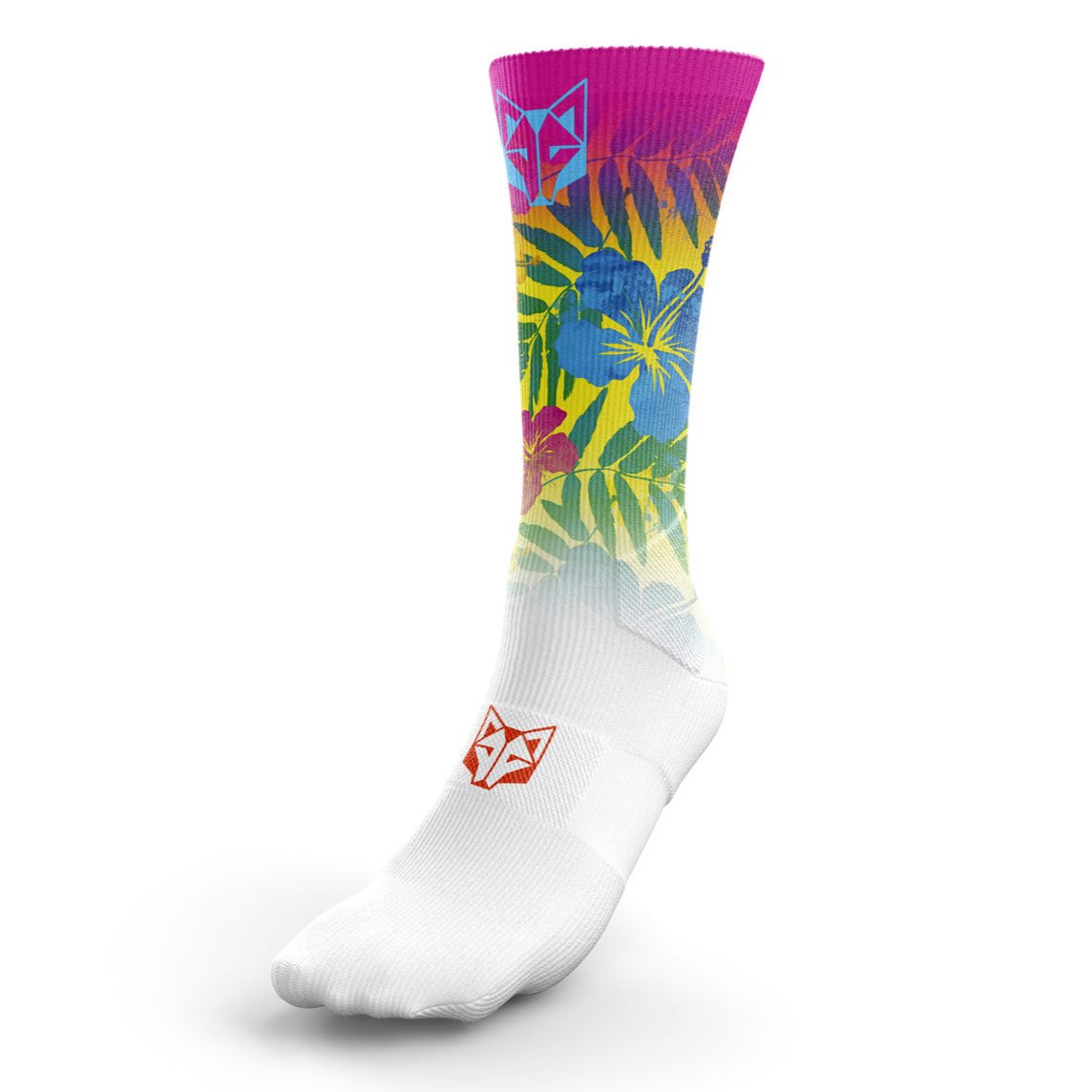 OTSO Sublimierte Sportsocken - Floral Pink – Produktansicht