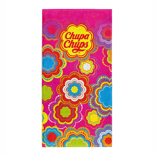 OTSO Mikrofaser-Sporthandtuch - Chupa Chups Floral Pink – Produktansicht