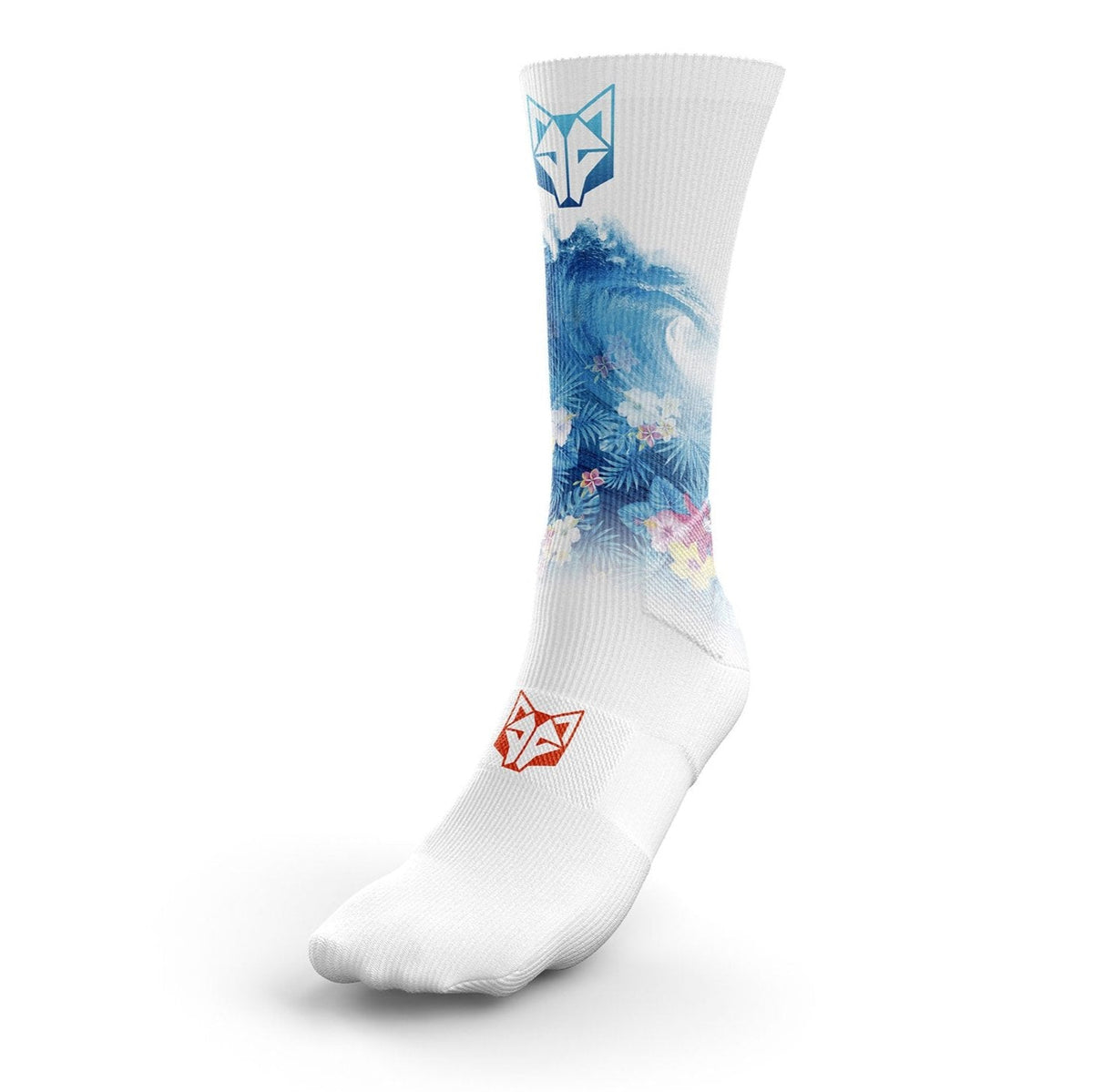 OTSO Sublimierte Sportsocken - Swim Bike Run Wave – Produktansicht