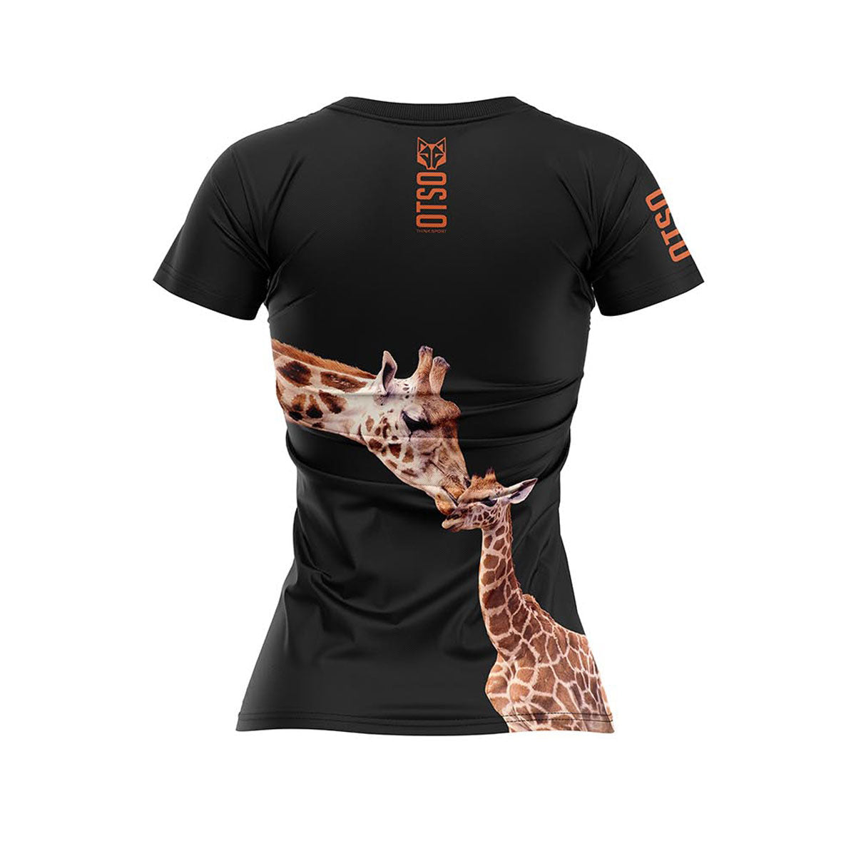 OTSO Damen Kurzarm-Funktionsshirt - Giraffe – Produktansicht 2