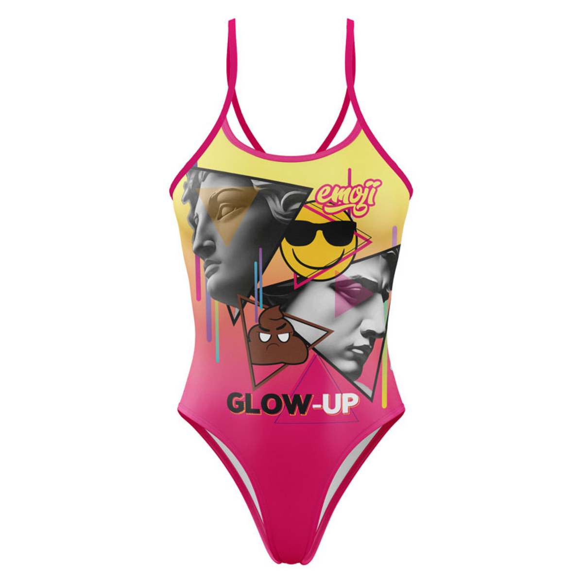 OTSO Damen Badeanzug - Emoji Glow-Up – Produktansicht