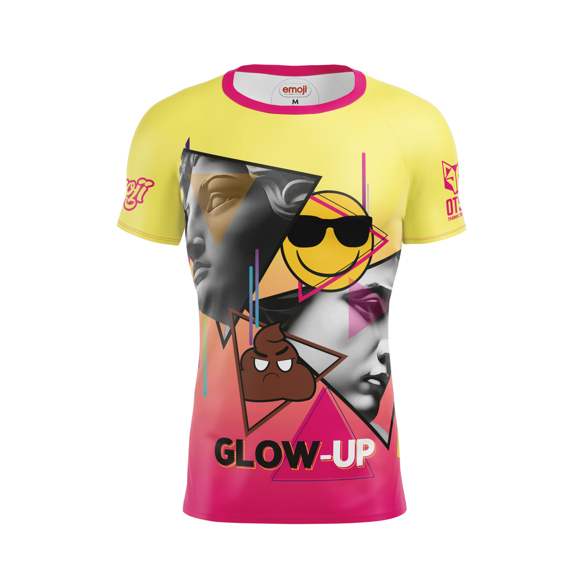 OTSO Herren Kurzarm-Funktionsshirt - Emoji Glow-Up – Produktansicht