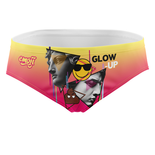 OTSO Herren Badehose Slip - Emoji Glow-Up – Produktansicht